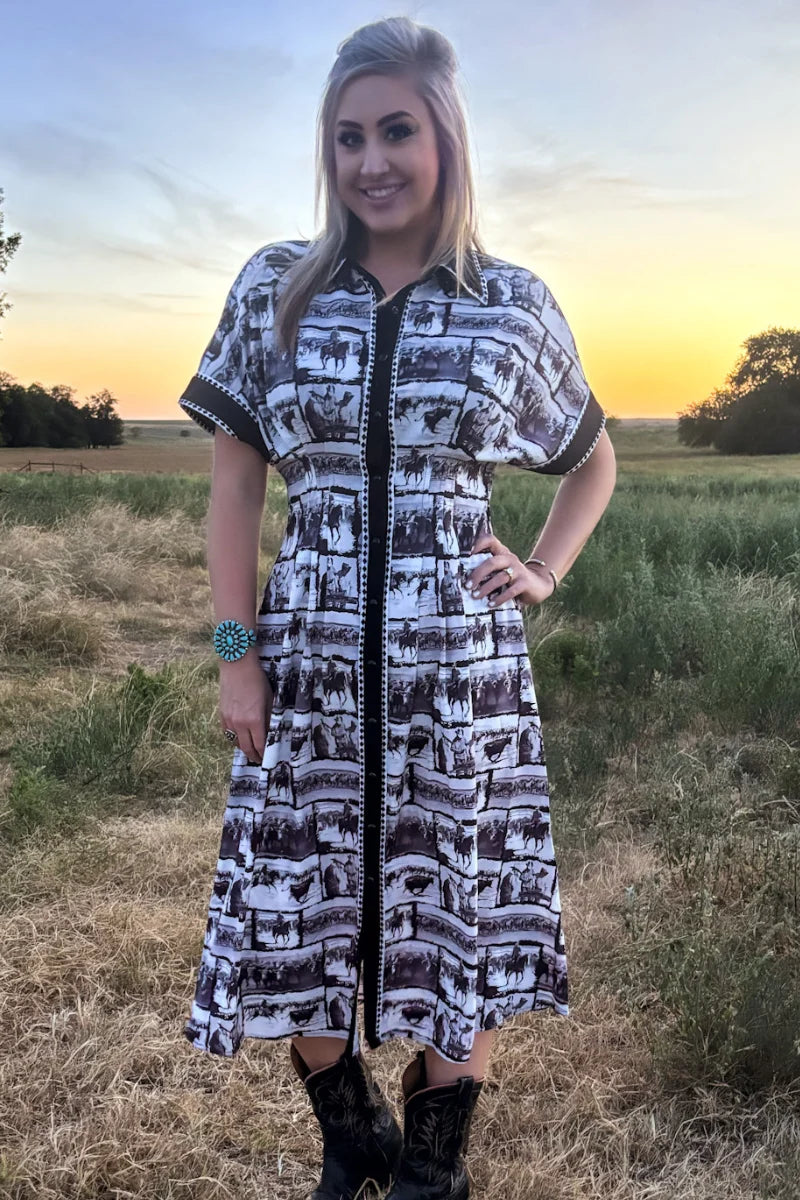 Ranch Sketch Dress by Sterling Kreek (Ships in 1-2 weeks)