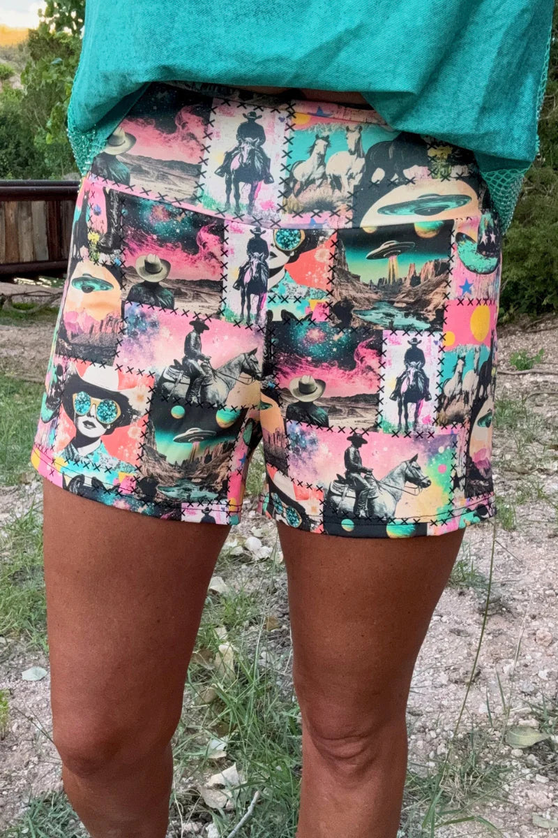 Cosmic Cowgirl Shorts by Sterling Kreek (Ships in 1-2 weeks)