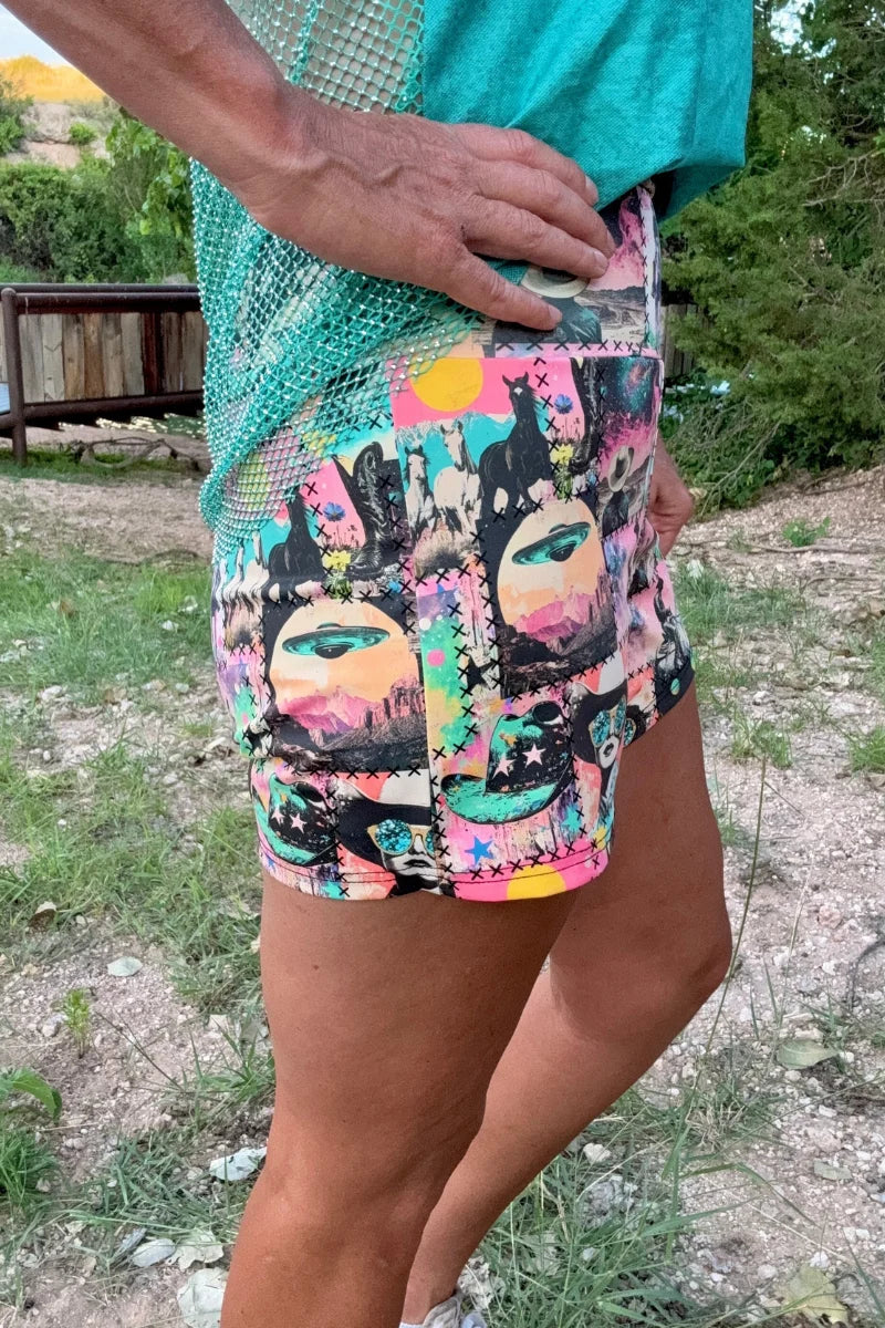 Cosmic Cowgirl Shorts by Sterling Kreek (Ships in 1-2 weeks)