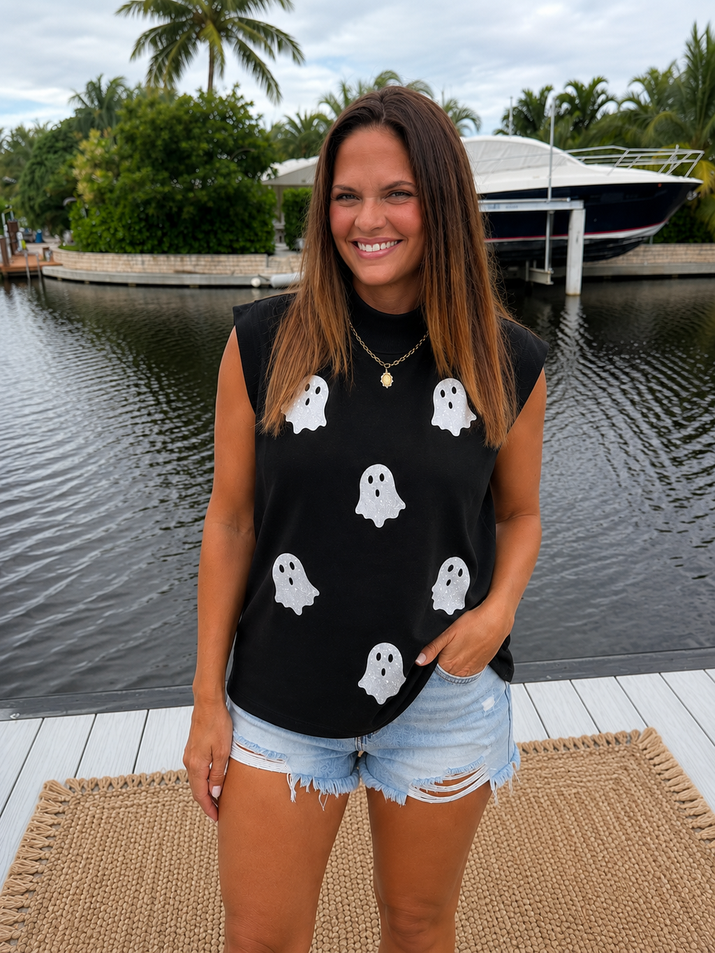 PREORDER: Ghostly Glam Sparkle Sleeveless Top (ETA: August)