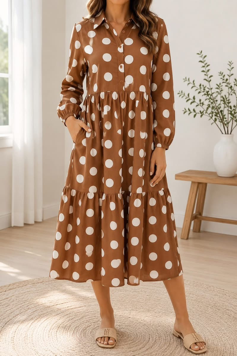 PREORDER: Spotted in Style Midi Dress (ETA: Late August / Early September)