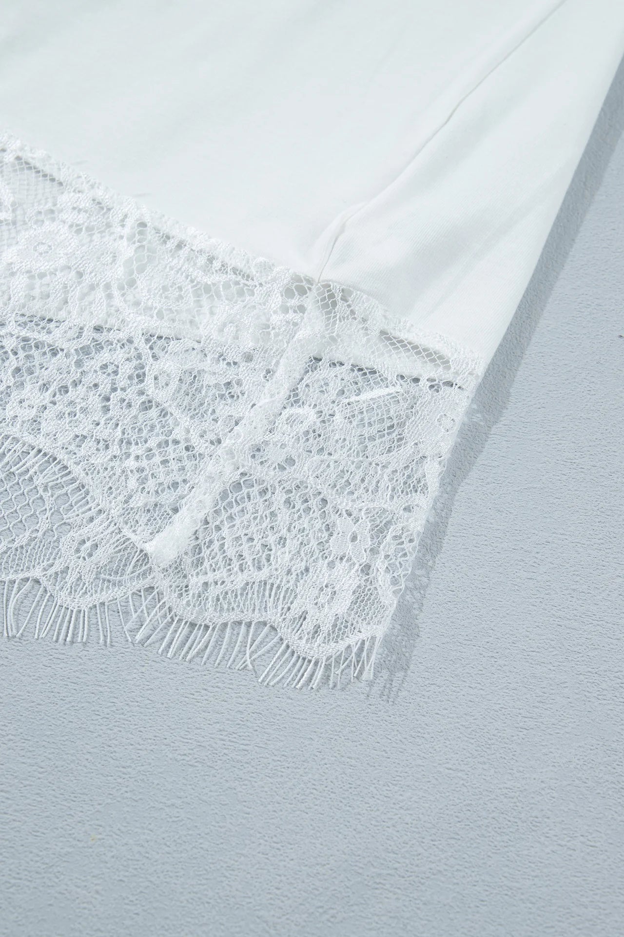 PREORDER: Simply Sweet Asymmetrical Lace Top (ETA: Late August / Early September)