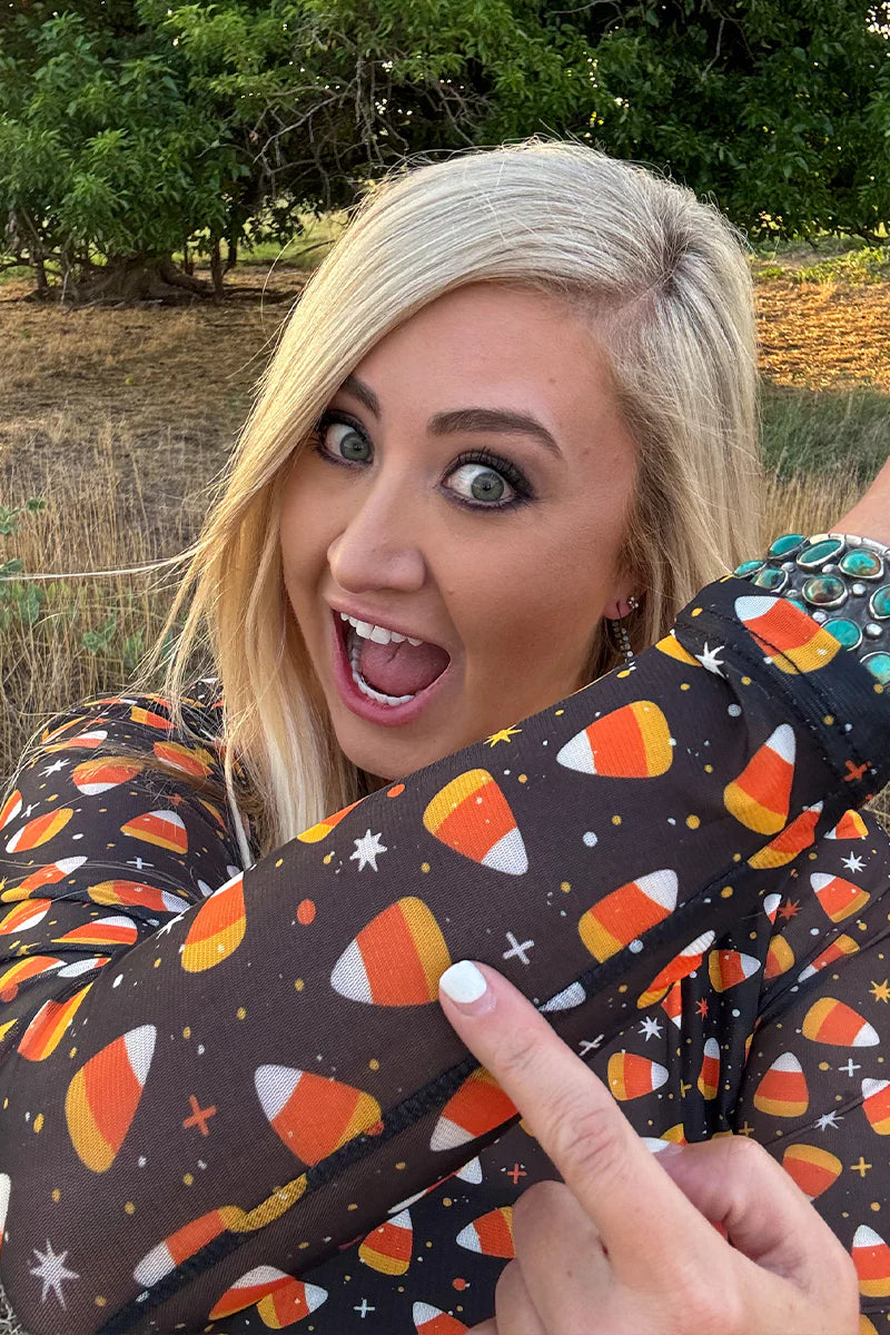 Candy Corn Corral Mesh Top by Sterling Kreek - BFF Here