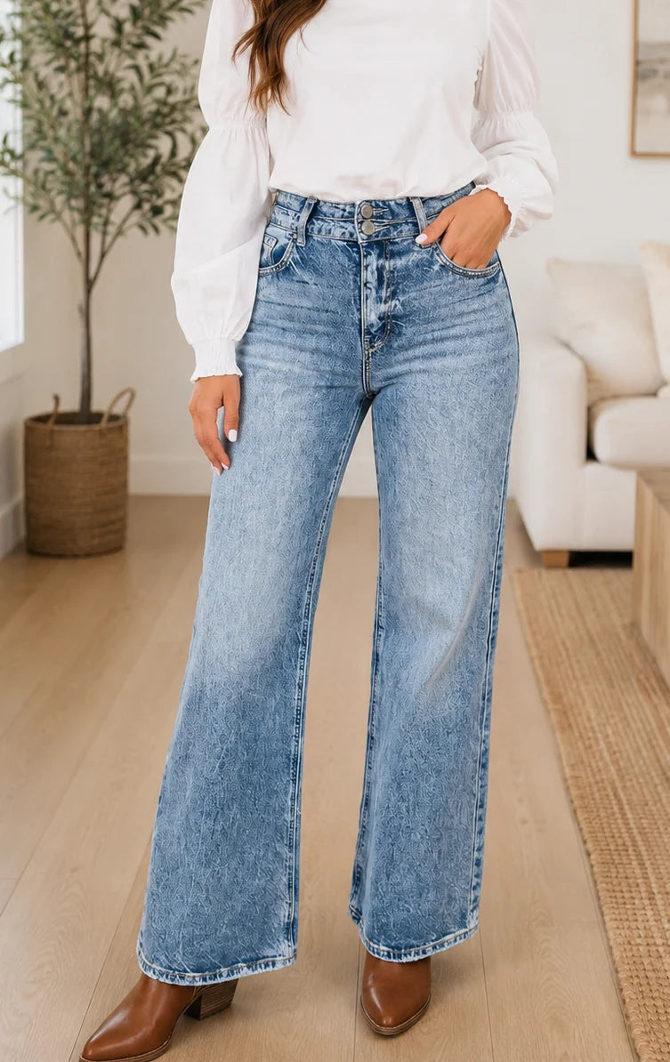 PREORDER: Blue Ridge Wide Leg Jeans (ETA: September)