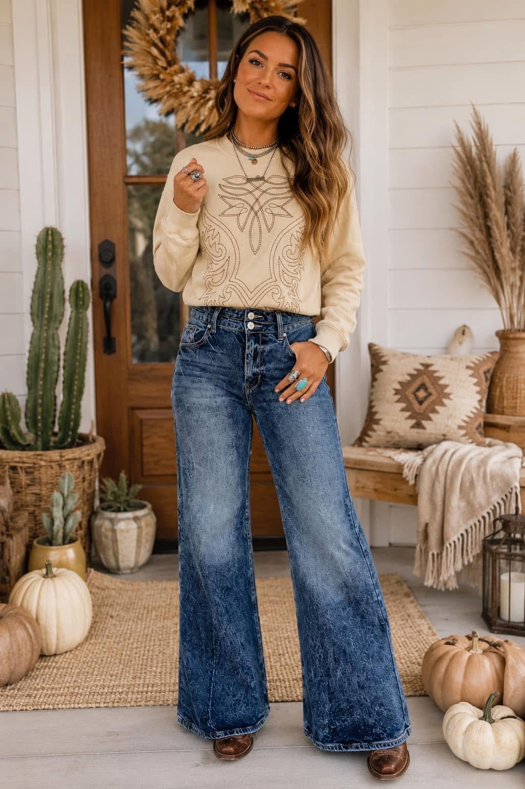 PREORDER: Sagebrush Stitches Embroidered Sweater  (ETA: September)