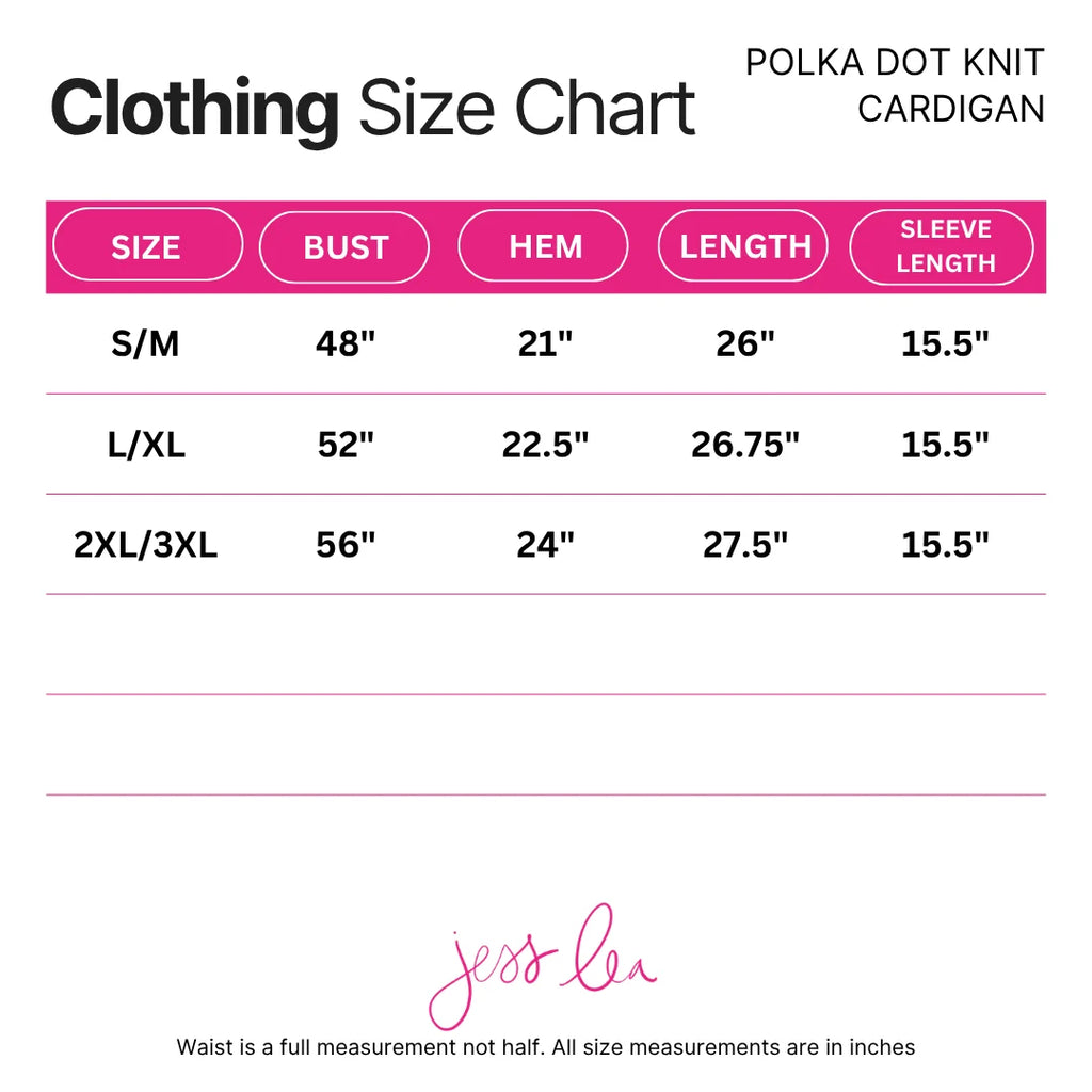 PREORDER: Polka Dot Knit Cardigan by Jess Lea (ETA: September)