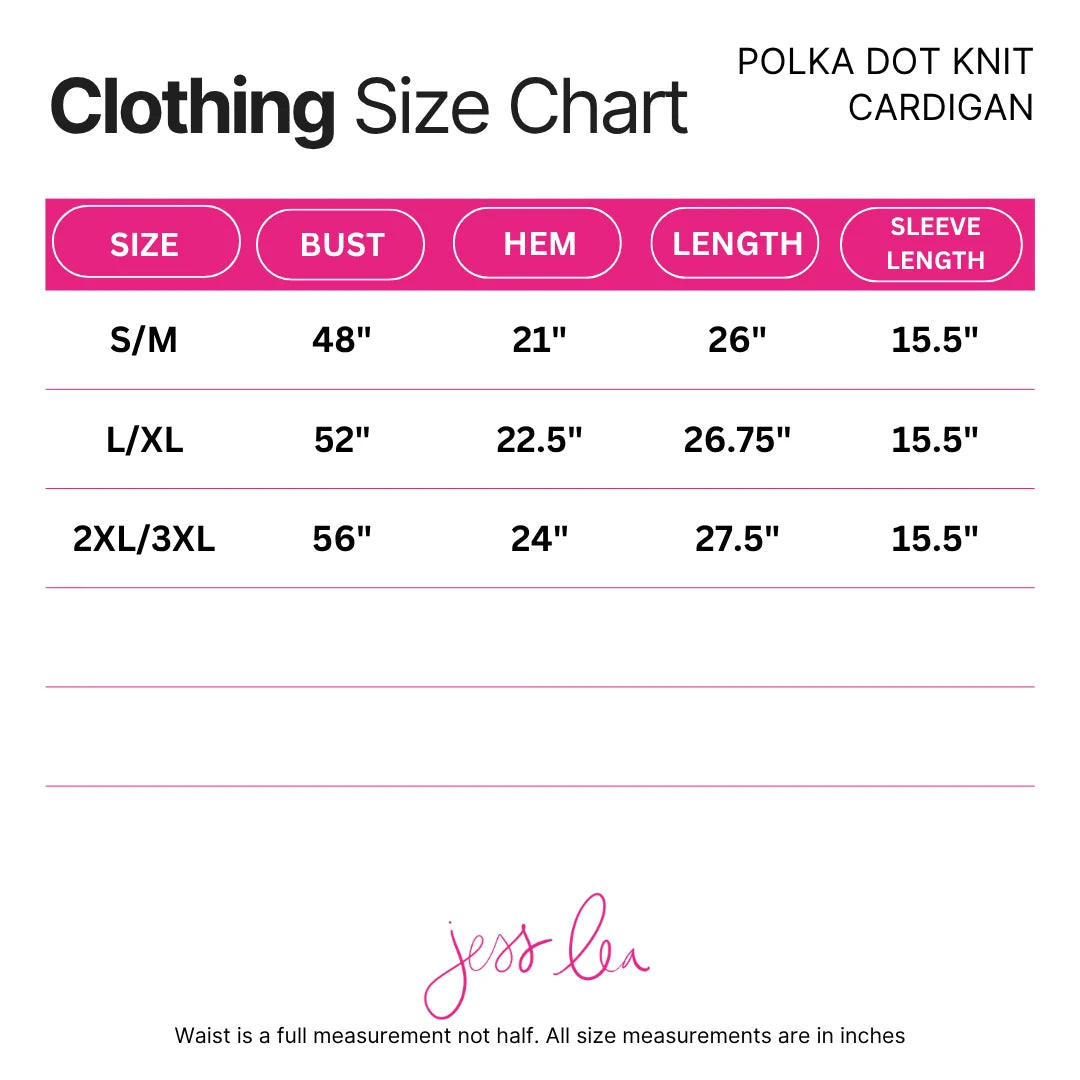 PREORDER: Polka Dot Knit Cardigan by Jess Lea (ETA: September)