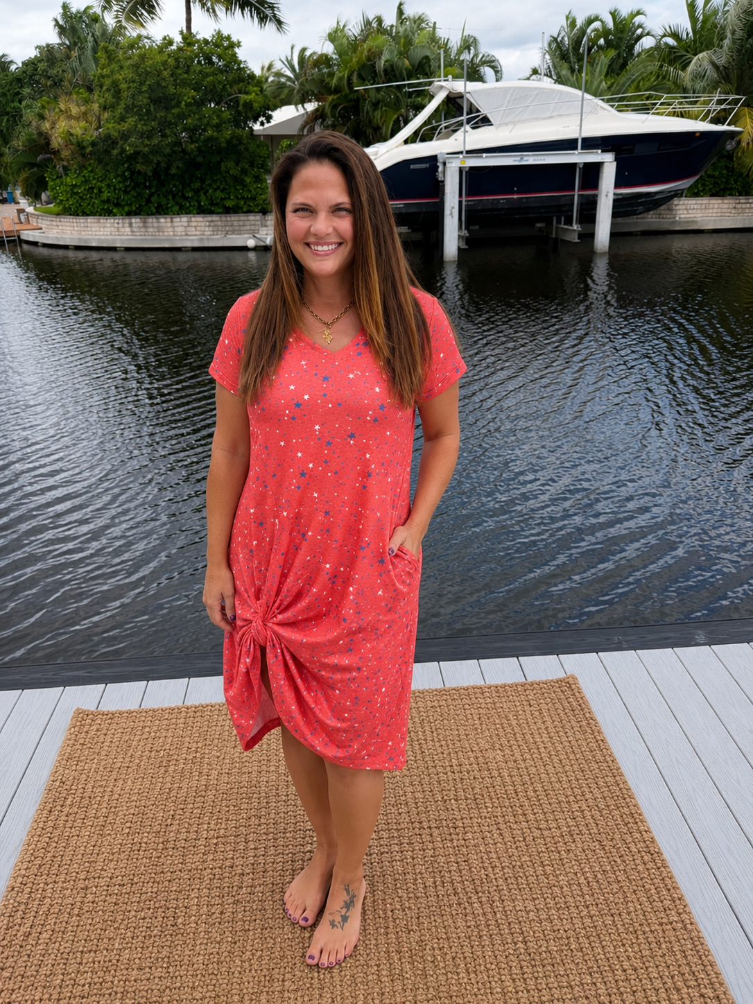 Star Spangled Twist Dress by Michelle Mae