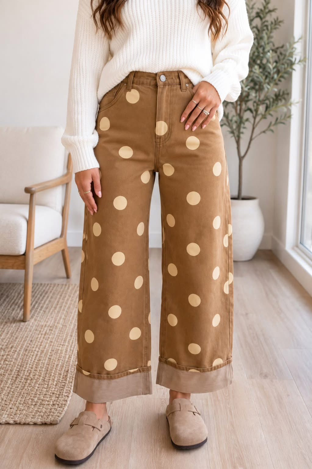 PREORDER: Café Dot Wide Leg Jeans (ETA: September)