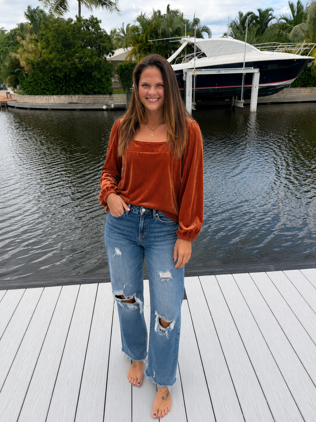 PREORDER: Copper Glow Velvet Top (ETA: September)