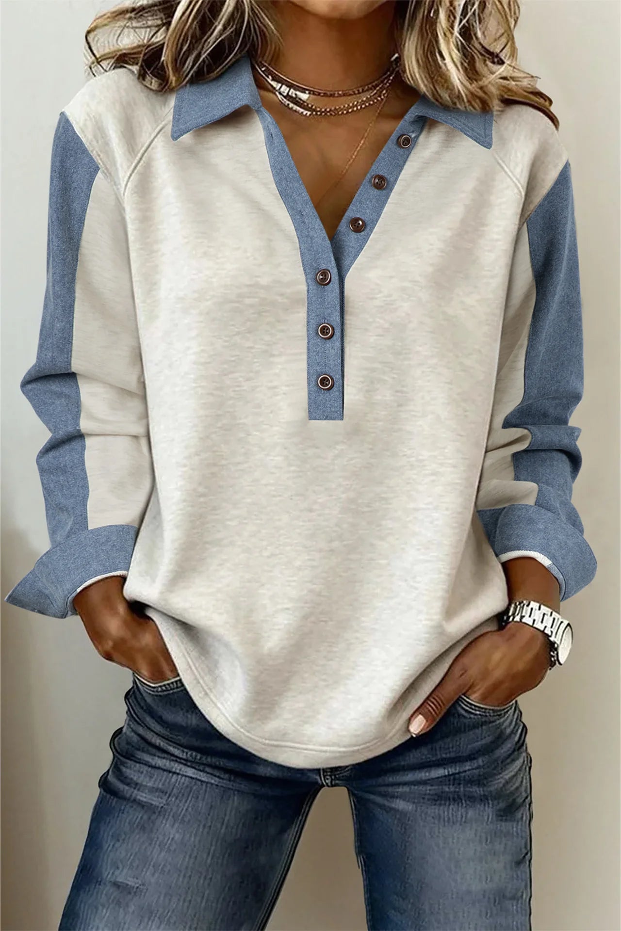 PREORDER: Bayside Button Henley Top (ETA: September)