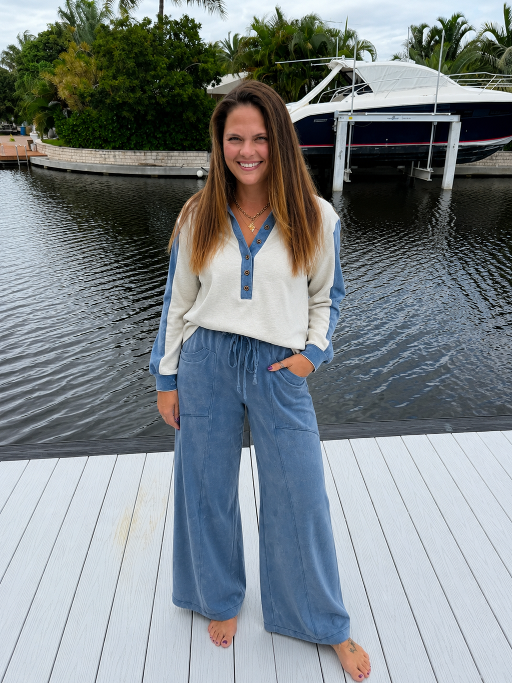 PREORDER: Bayside Button Henley Top (ETA: September)