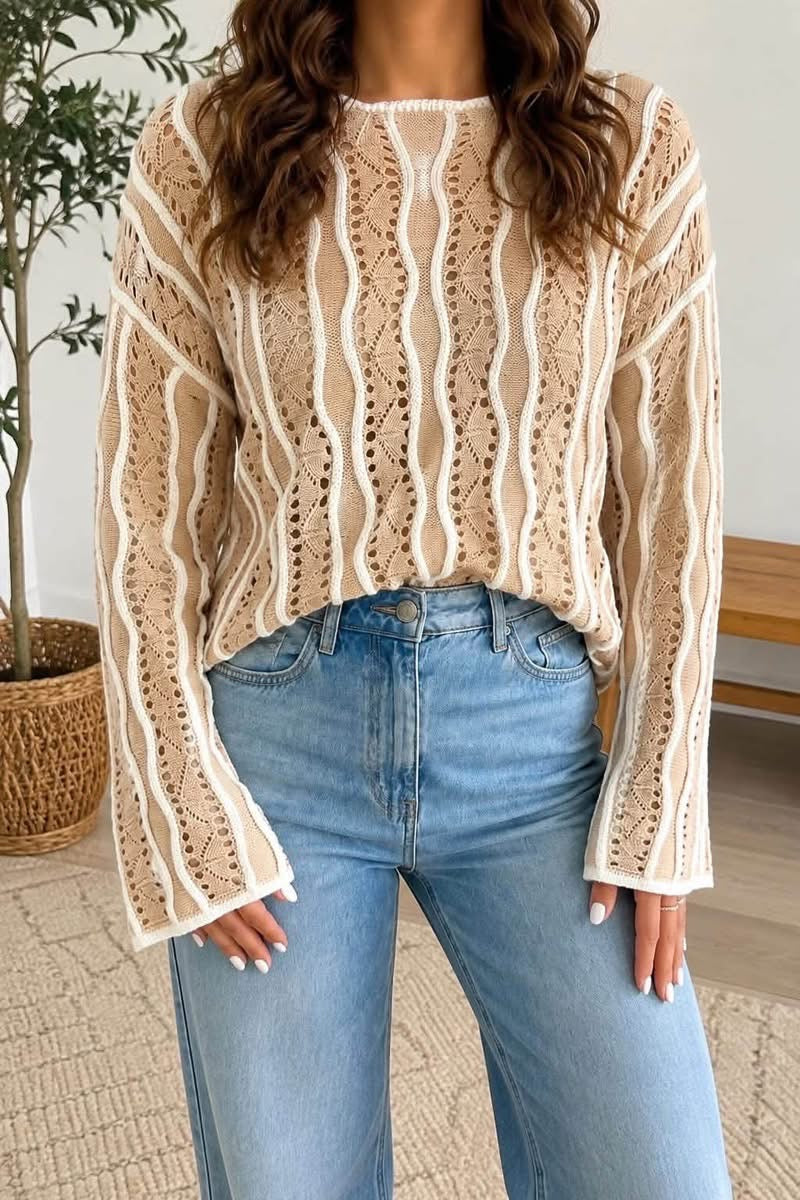 PREORDER: Coastal Crochet Cotton Sweater (ETA: September)