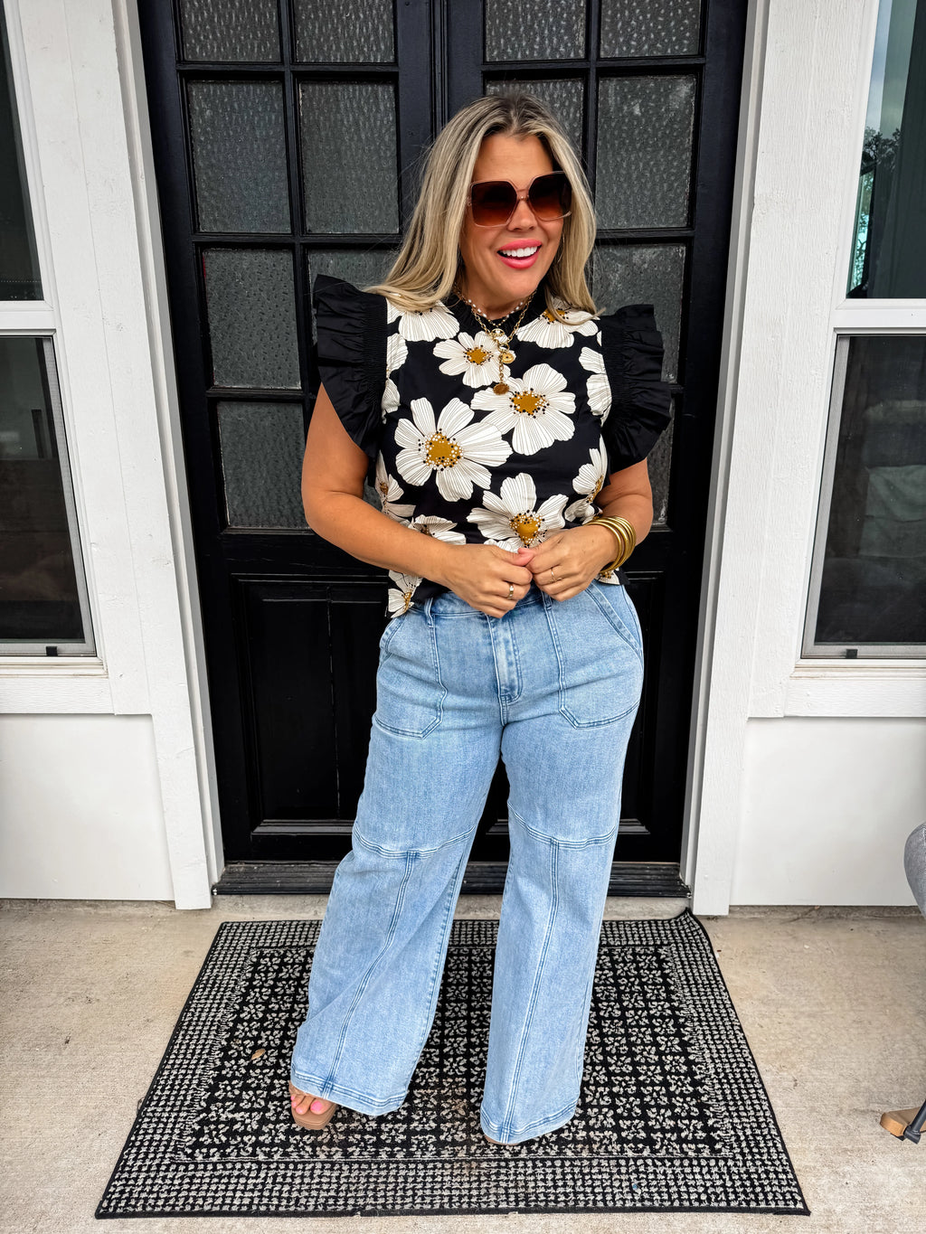 Madeline Ruffle Sleeve Top - BFF Here