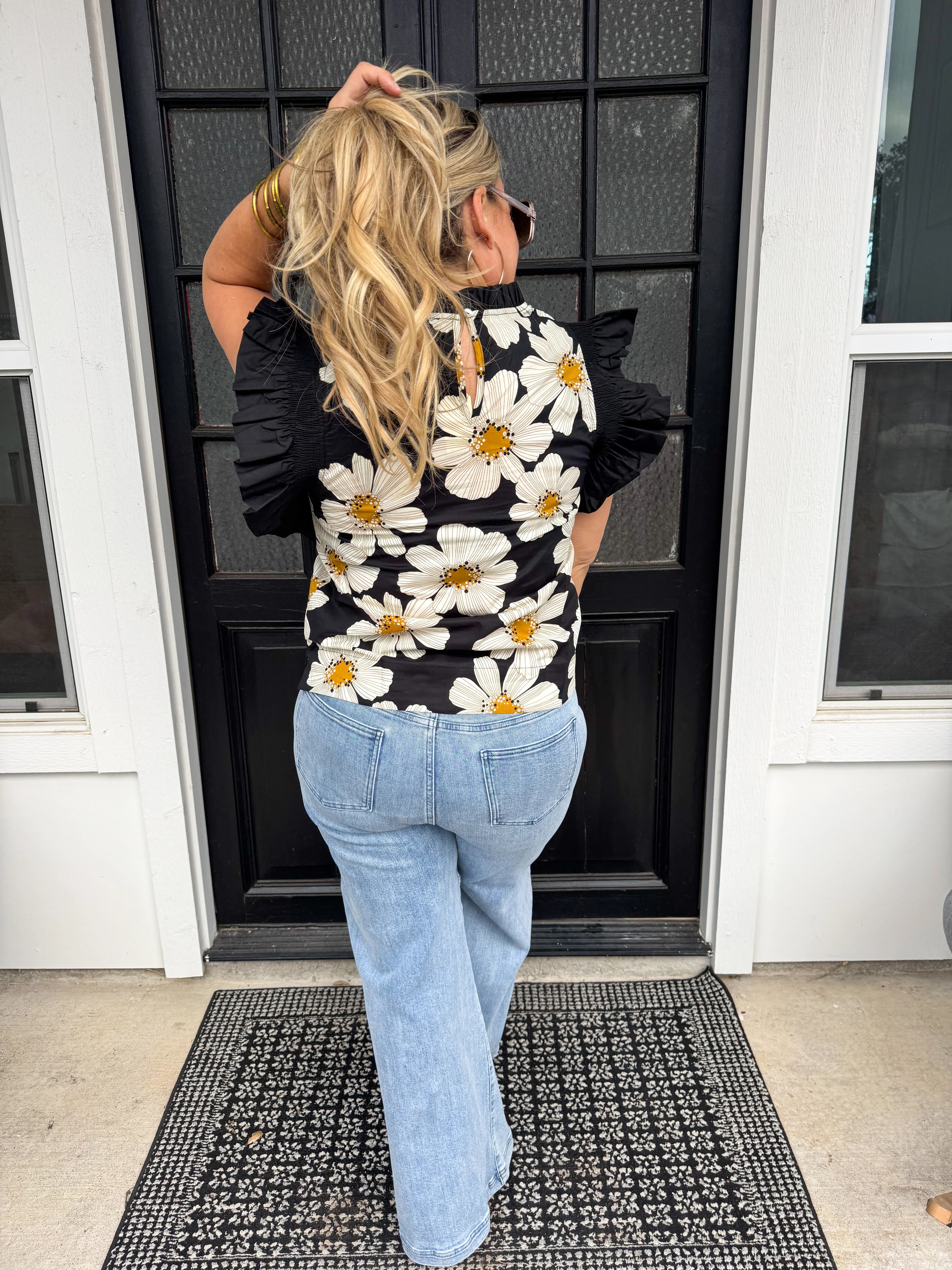 Madeline Ruffle Sleeve Top - BFF Here