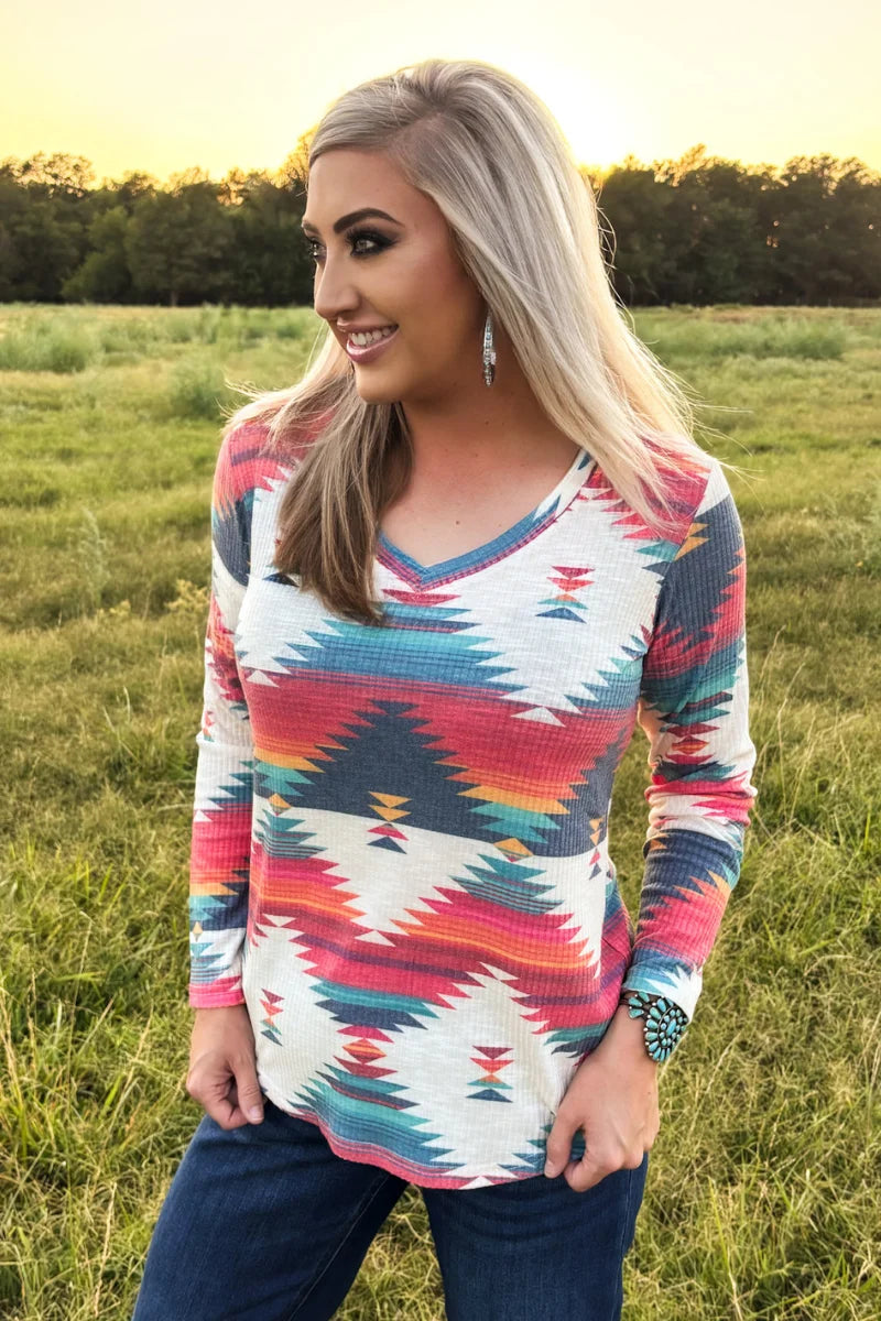 Santa Fe Aztec Top by Sterling Kreek (Ships in 1-2 Weeks)