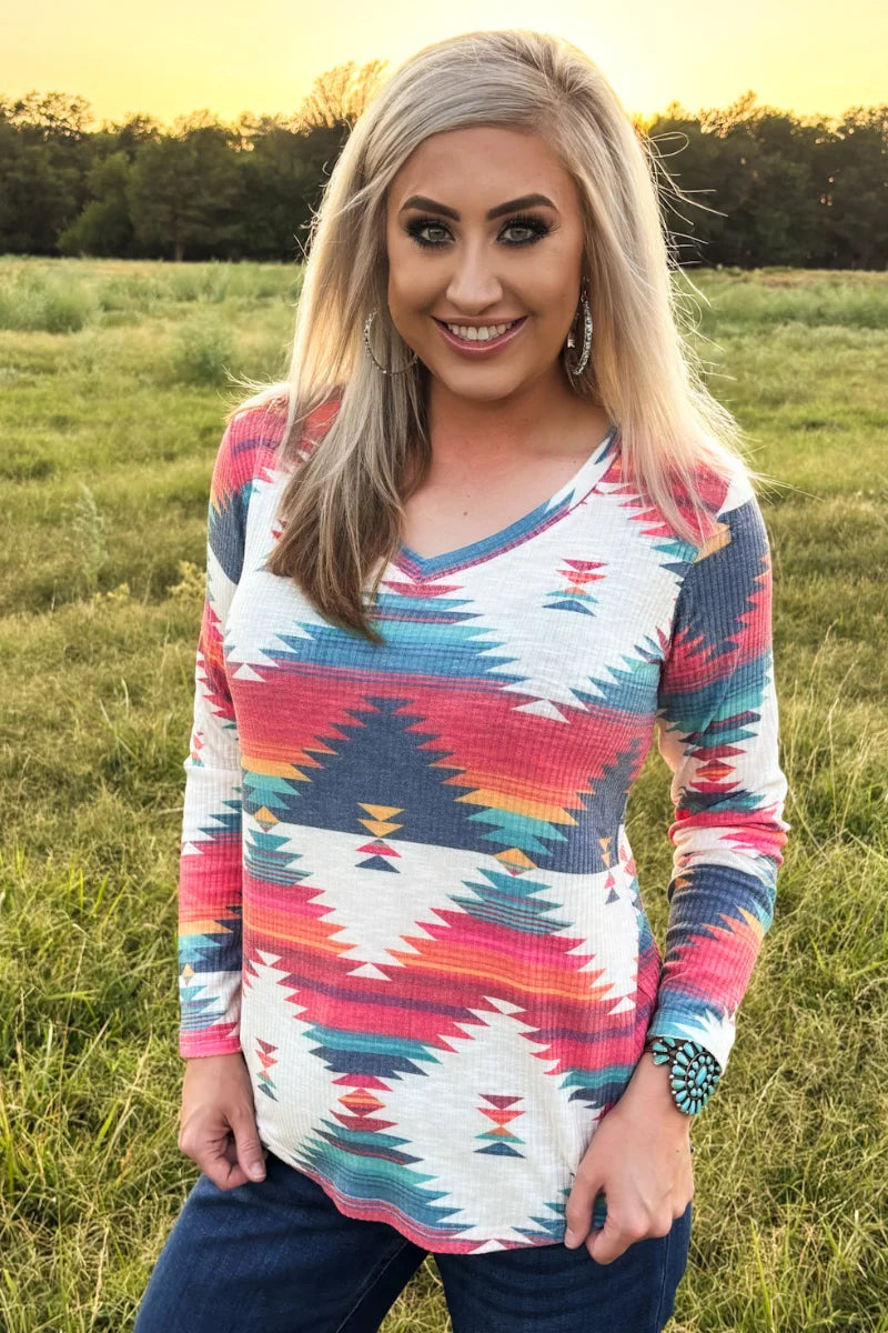 Santa Fe Aztec Top by Sterling Kreek (Ships in 1-2 Weeks)