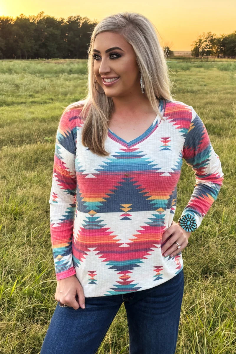 Santa Fe Aztec Top by Sterling Kreek (Ships in 1-2 Weeks)