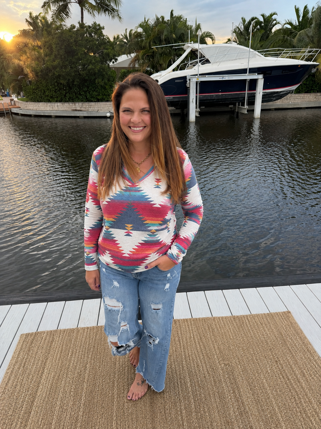 Santa Fe Aztec Top by Sterling Kreek (Ships in 1-2 Weeks)
