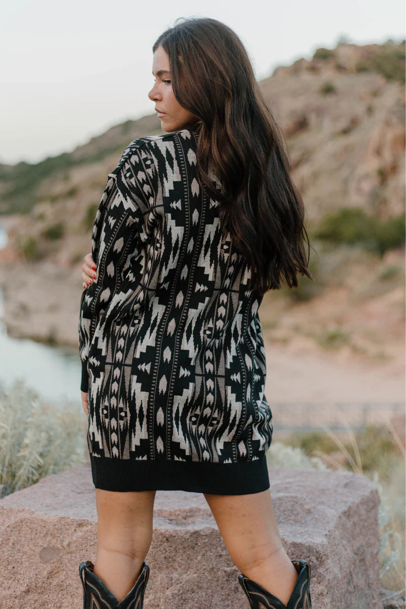 Montana Aztec Sweater Dress by Sterling Kreek - BFF Here