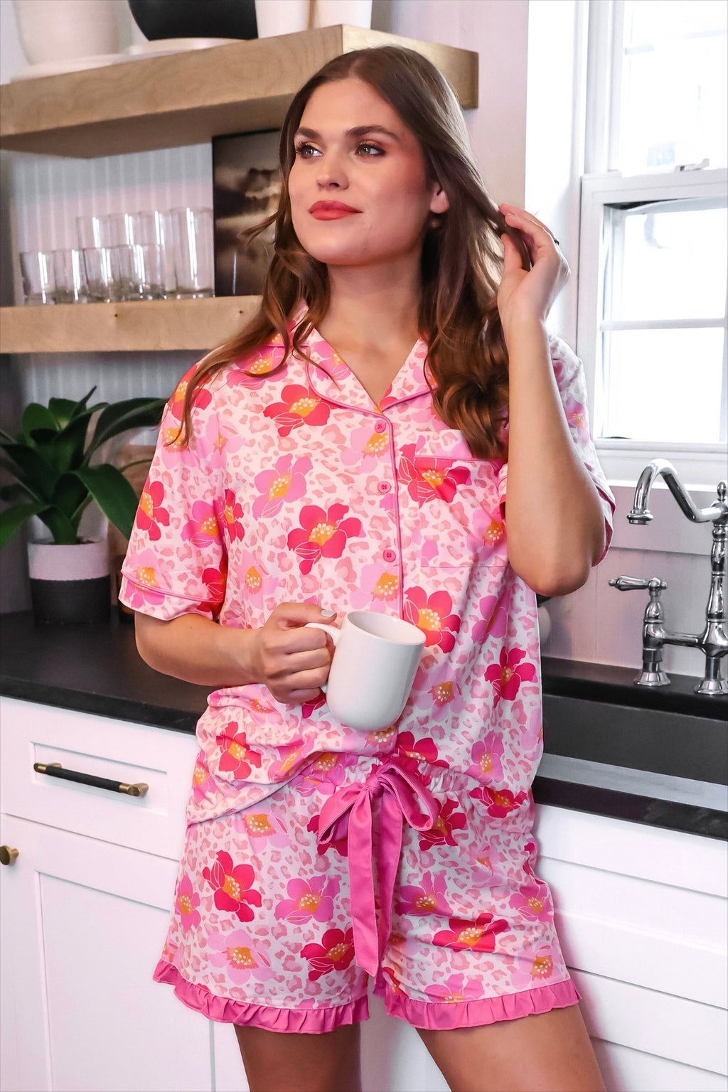 PREORDER: Spotted in Bloom Ruffle Pajama Set by Jess Lea (ETA March) - BFF Here