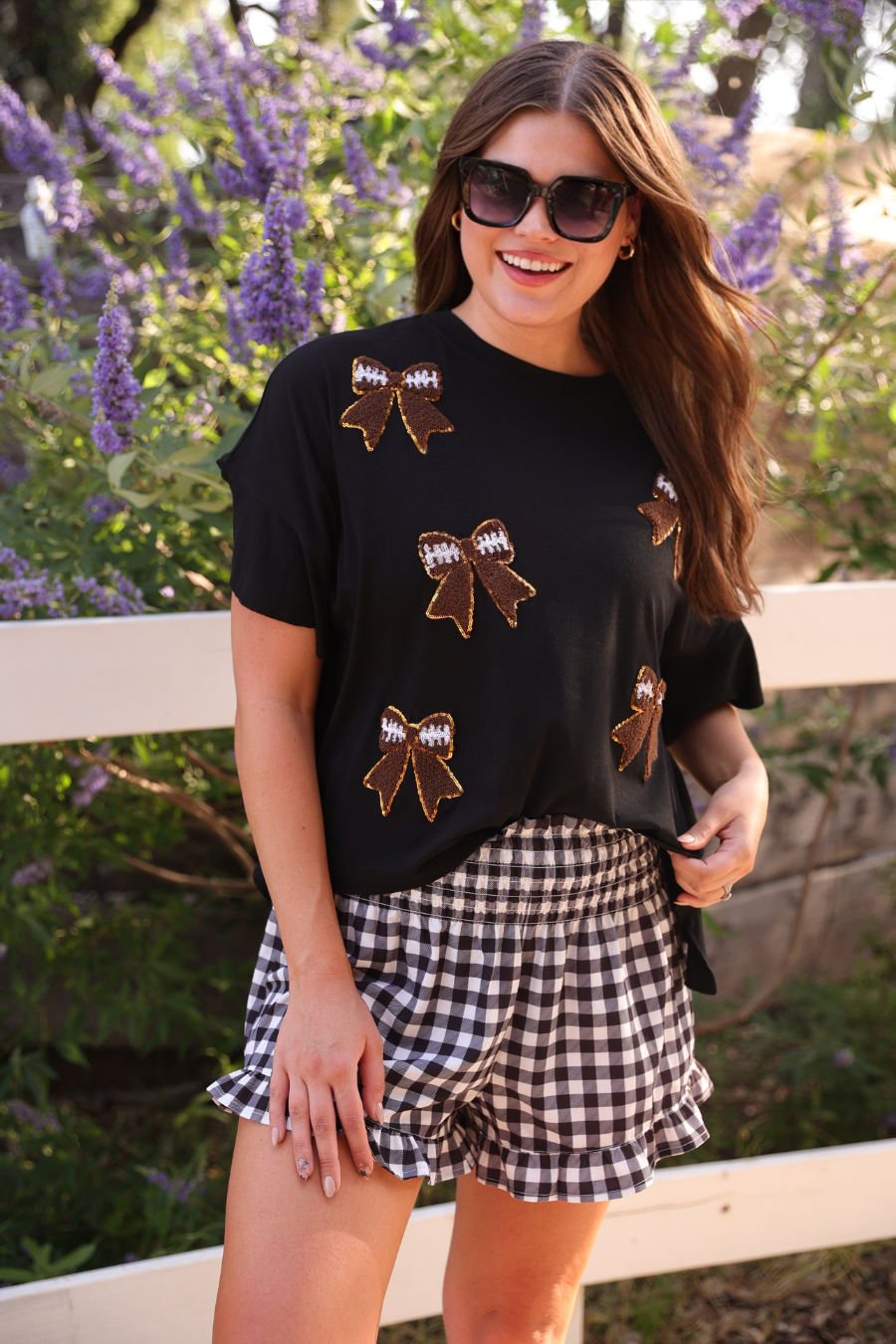 PREORDER: Sideline Sparkle Ruffle Top / Black by Jess Lea (ETA: July)