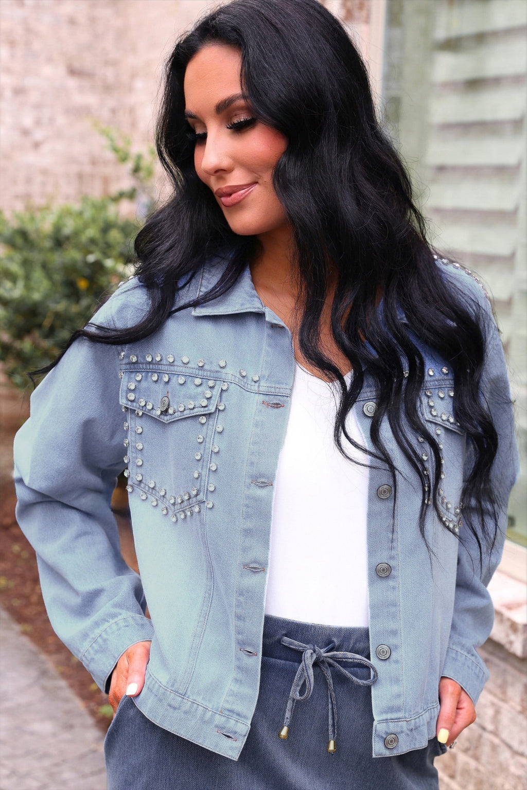 PREORDER: Stella Rhinestone Denim Jacket by Jess Lea (ARRAY) / ETA: June - BFF Here
