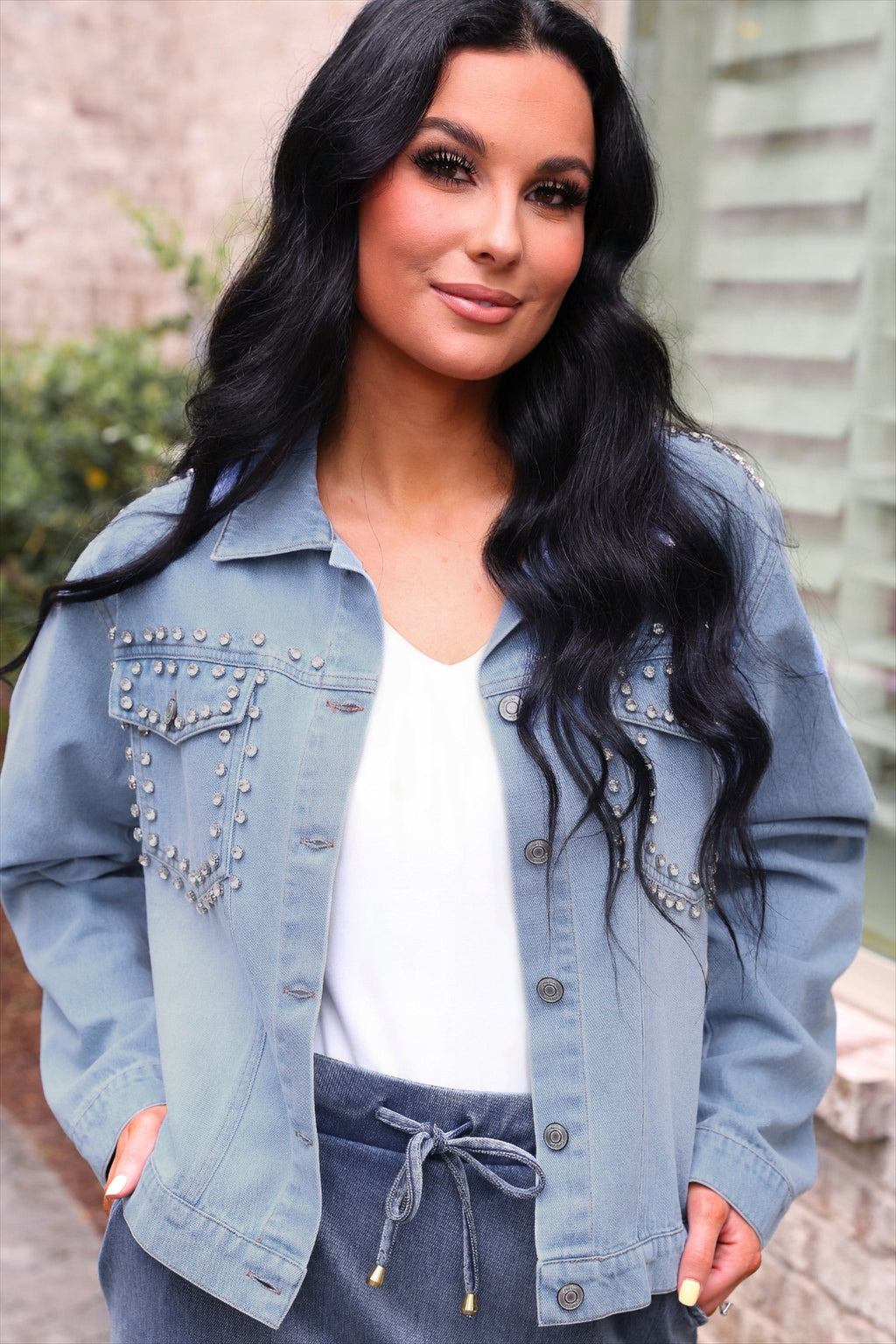 PREORDER: Stella Rhinestone Denim Jacket by Jess Lea (ARRAY) / ETA: June - BFF Here