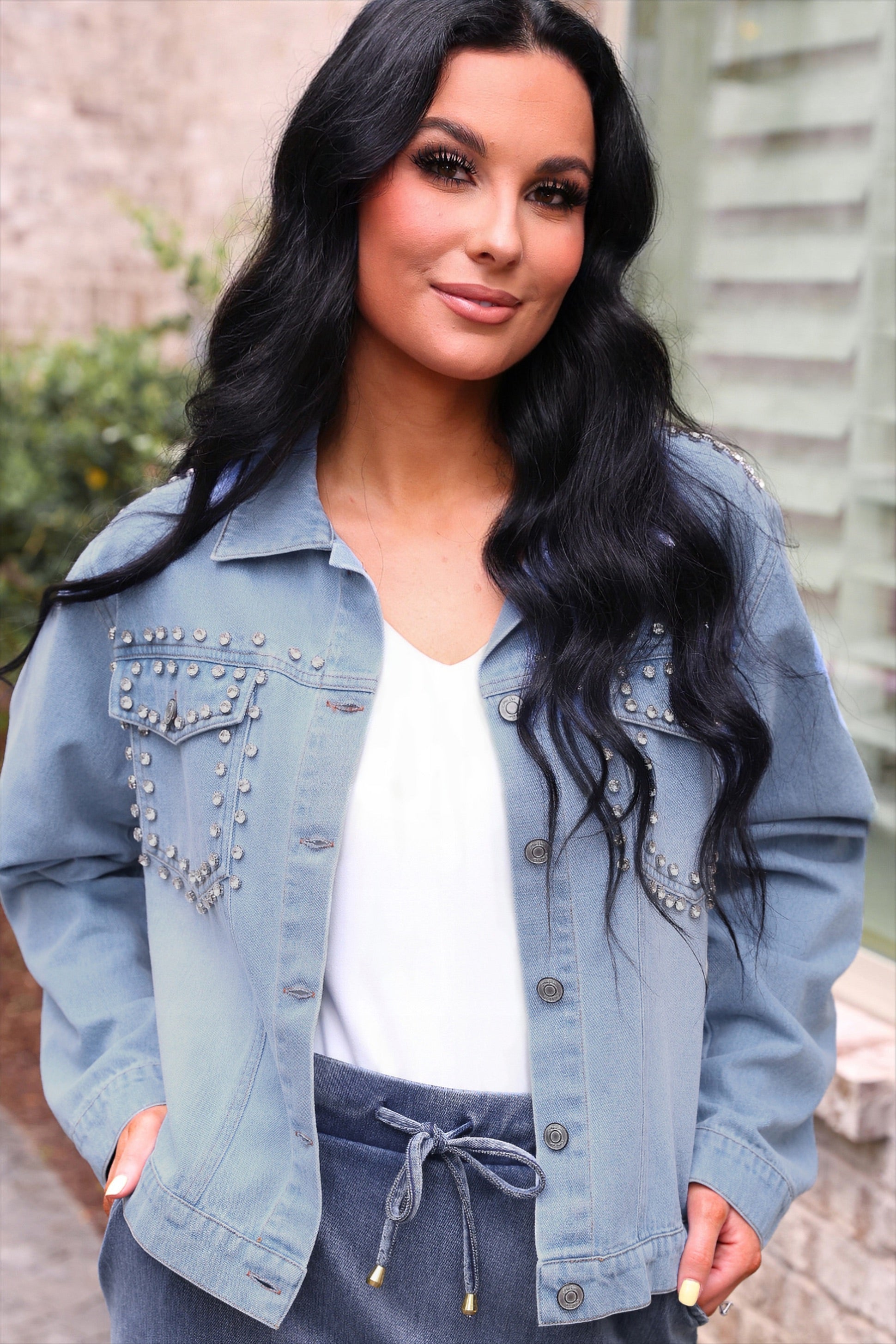 PREORDER: Stella Rhinestone Denim Jacket by Jess Lea (ARRAY) / ETA: June - BFF Here
