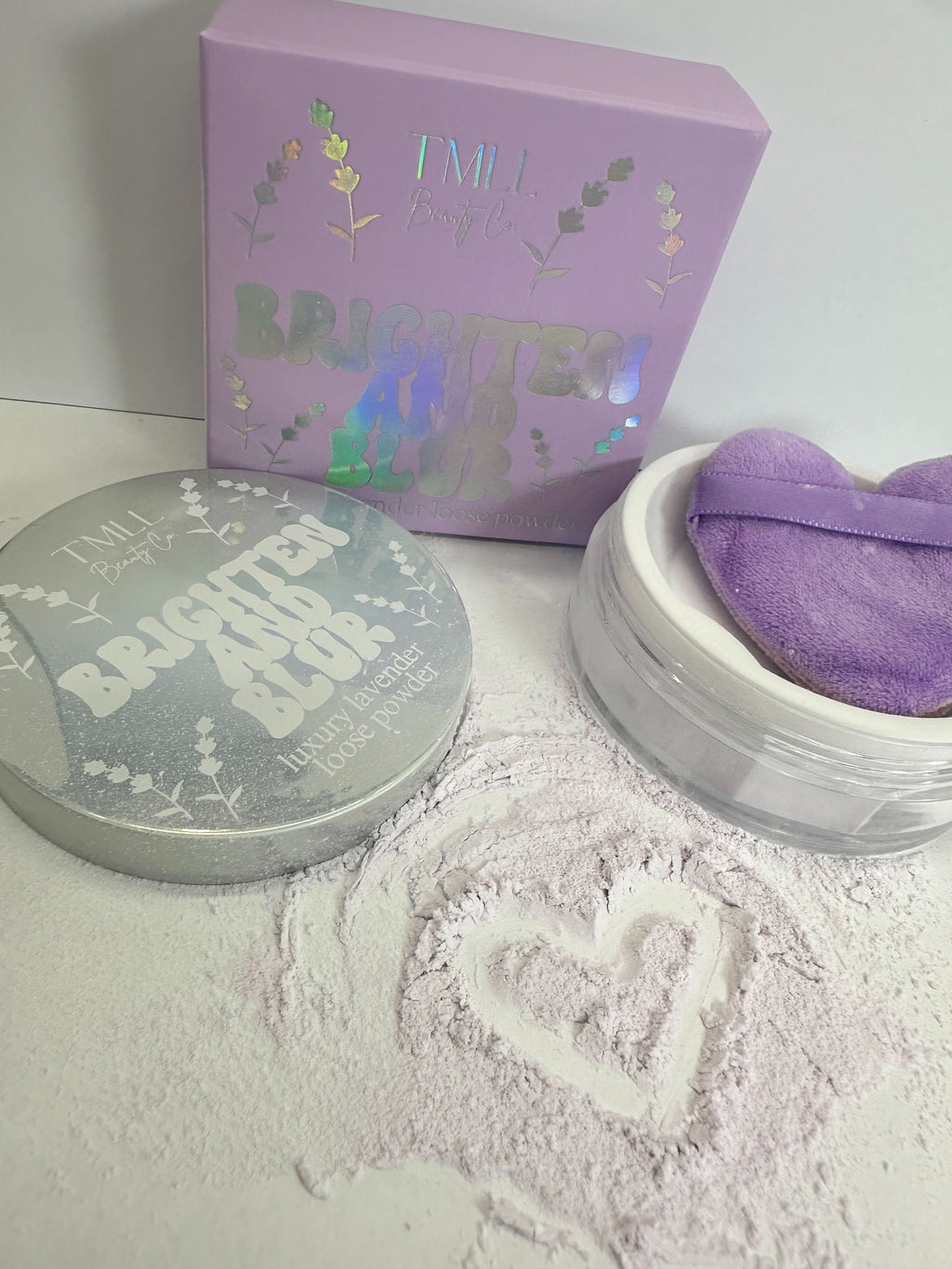 Brighten & Blur Lavender Setting Powder by TMLL Beauty (Ships 2-3 weeks)