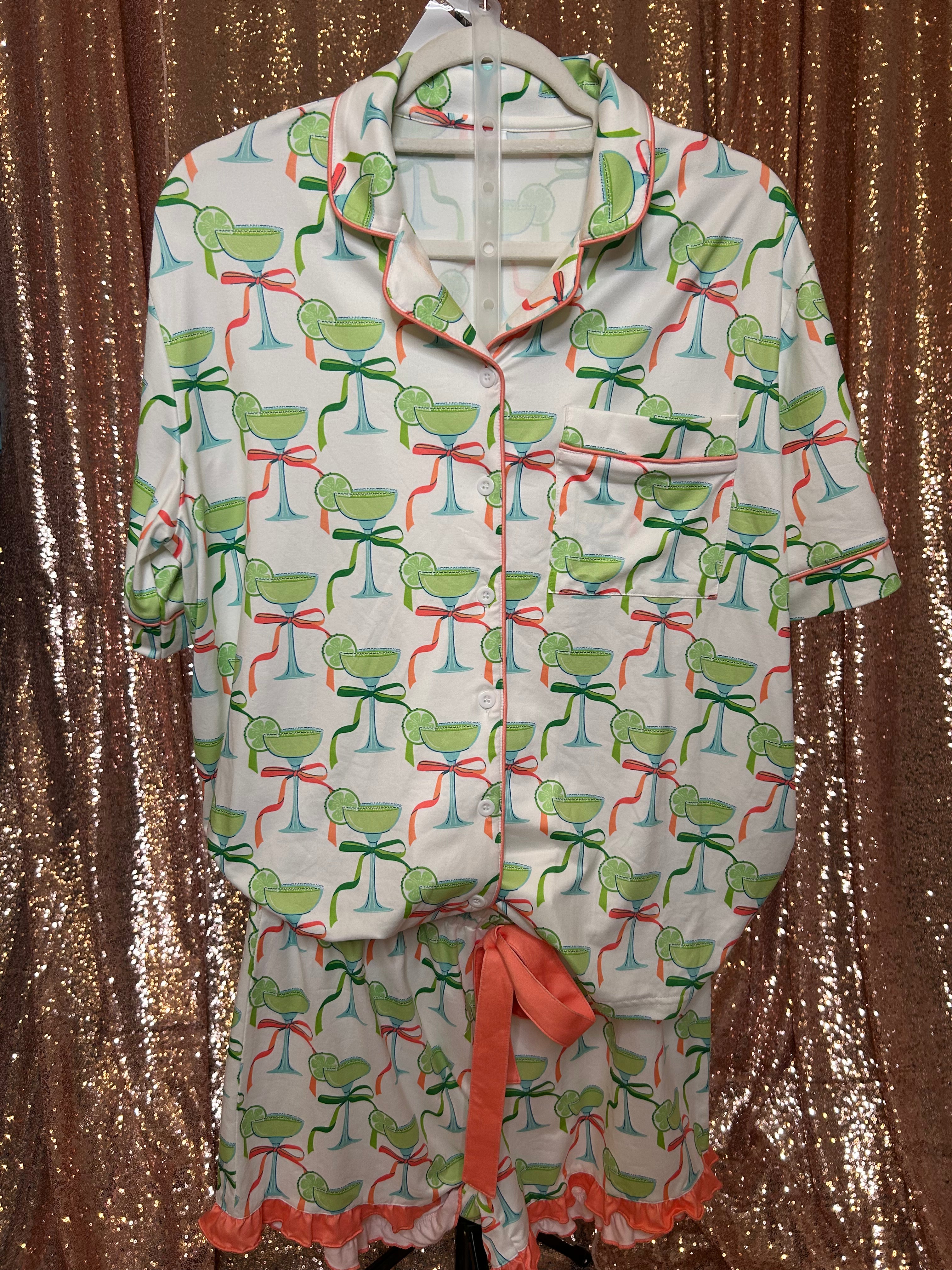 PREORDER: Margarita Moment  Ruffle Pajama Set by Jess Lea (Array) ETA: April