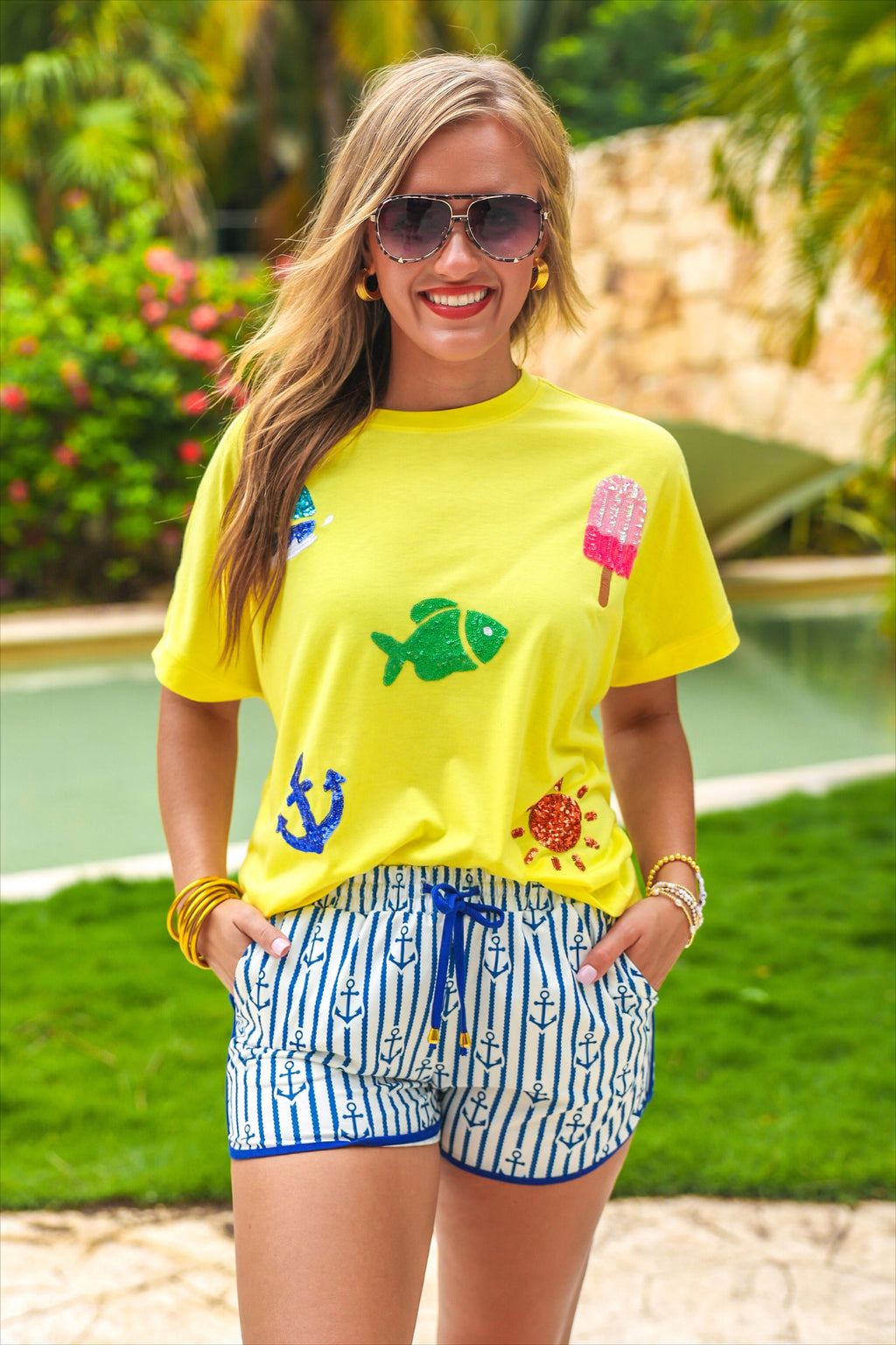 PREORDER: Set Sail Sequin Patch Top by Jess Lea (ETA February) - BFF Here