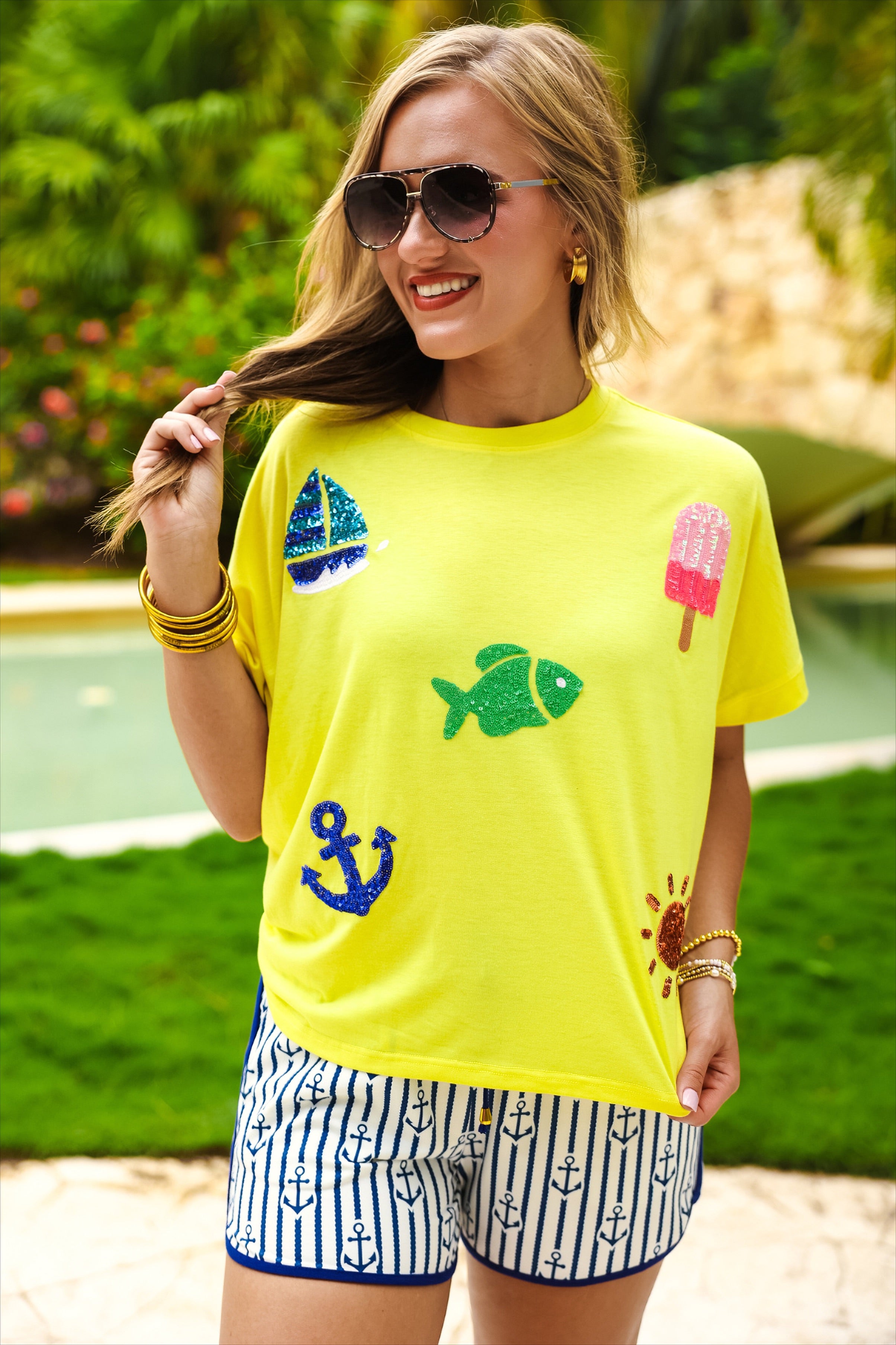PREORDER: Set Sail Sequin Patch Top by Jess Lea (ETA February) - BFF Here