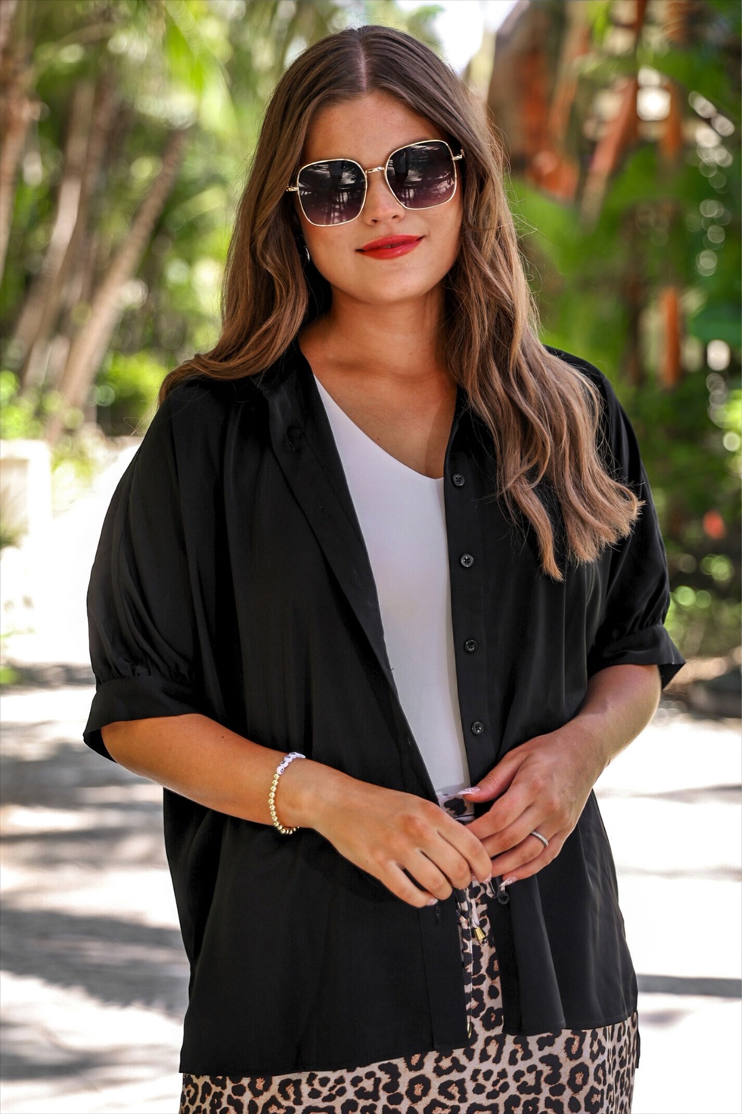 PREORDER: Sutton Button Up Top / Black by Jess Lea (ETA: February) - BFF Here