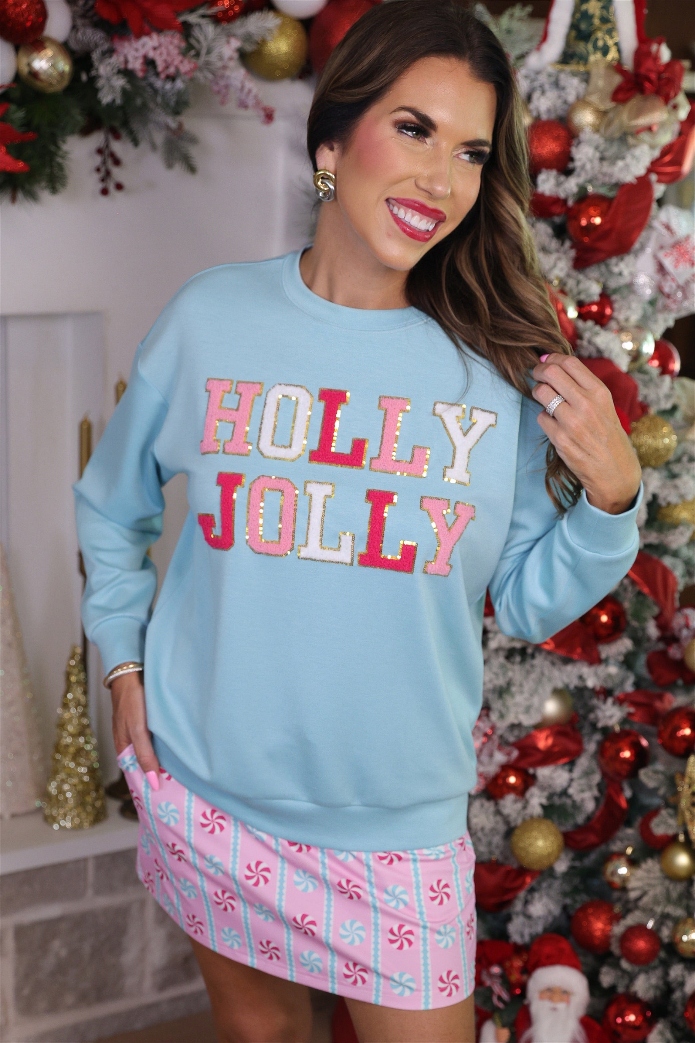 PREORDER: Holly Jolly Patch Luxe Pullover by Jess Lea (ETA: End of October) - BFF Here