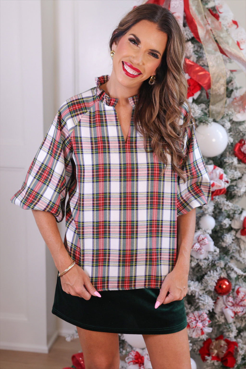 PREORDER: Donna Top by Jess Lea / Plaid (ETA: End of October) - BFF Here