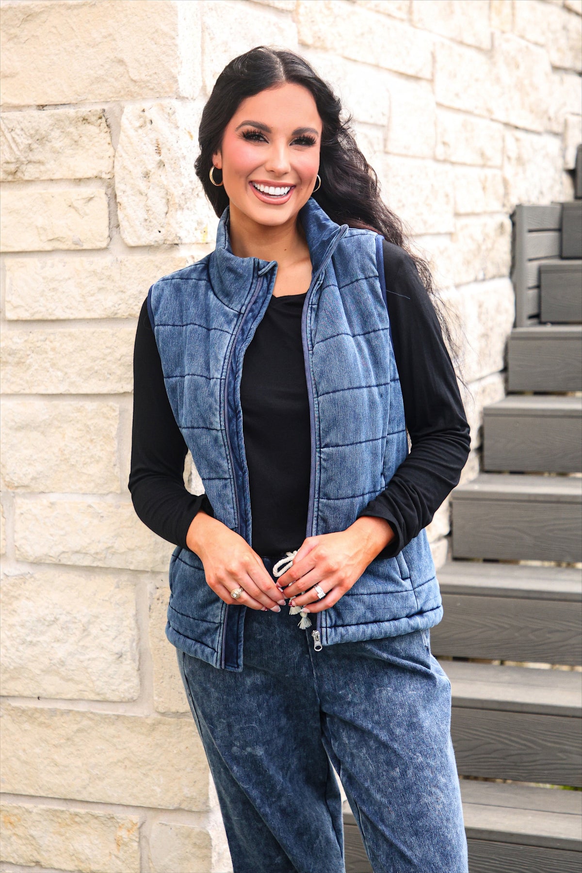 PREORDER: Refined Denim Puffer Vest by Jess Lea (ETA: October)