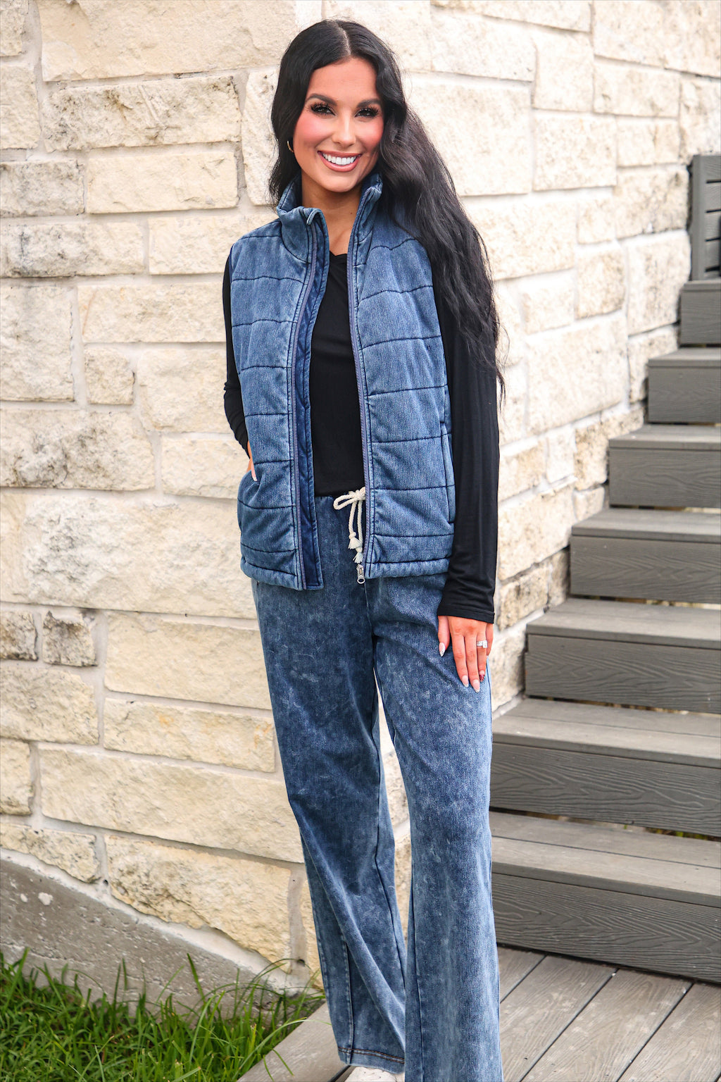 PREORDER: Refined Denim Puffer Vest by Jess Lea (ETA: October)