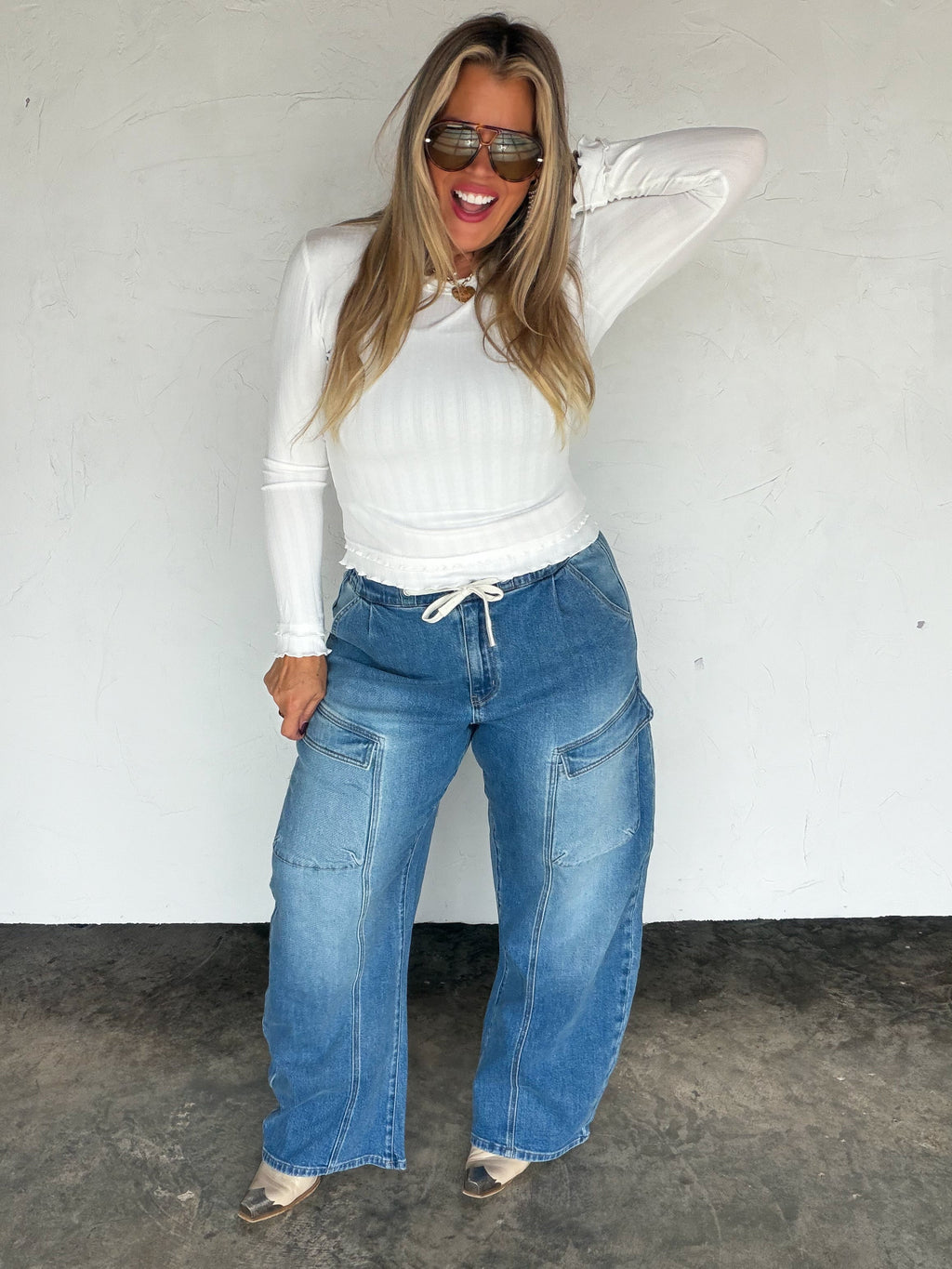 PREORDER- NASH BARREL CARGO JEANS - BFF Here