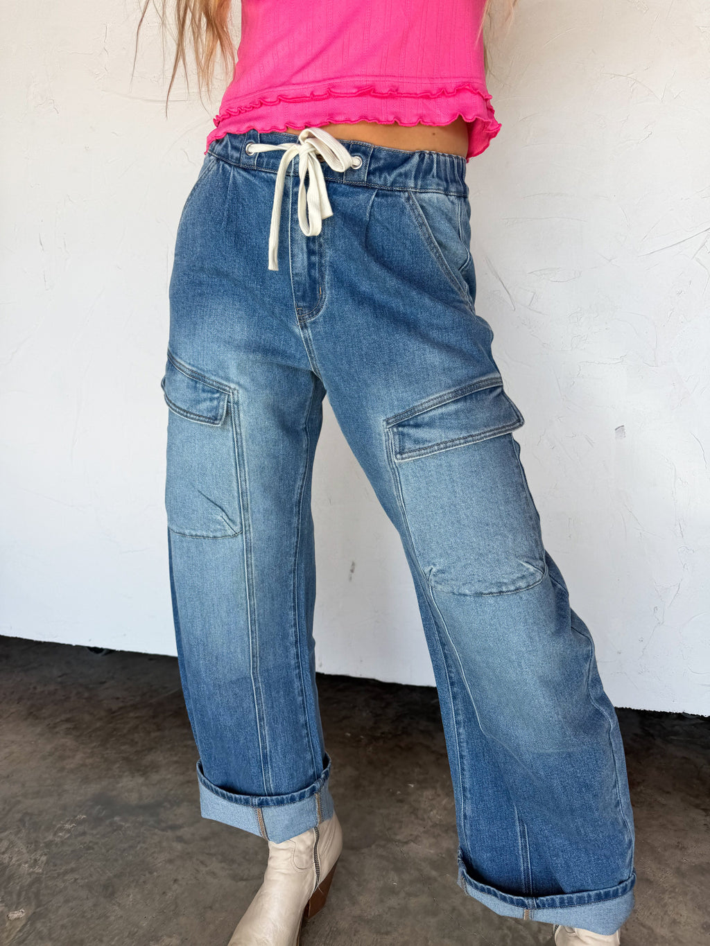 PREORDER- NASH BARREL CARGO JEANS - BFF Here