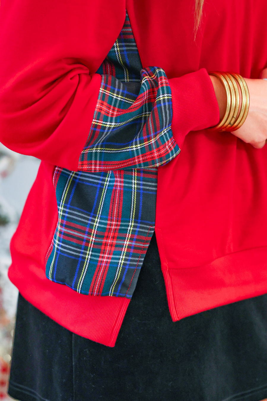 PREORDER: Juniper Pullover / Red/Black Plaid by Jess Lea (ETA: September)