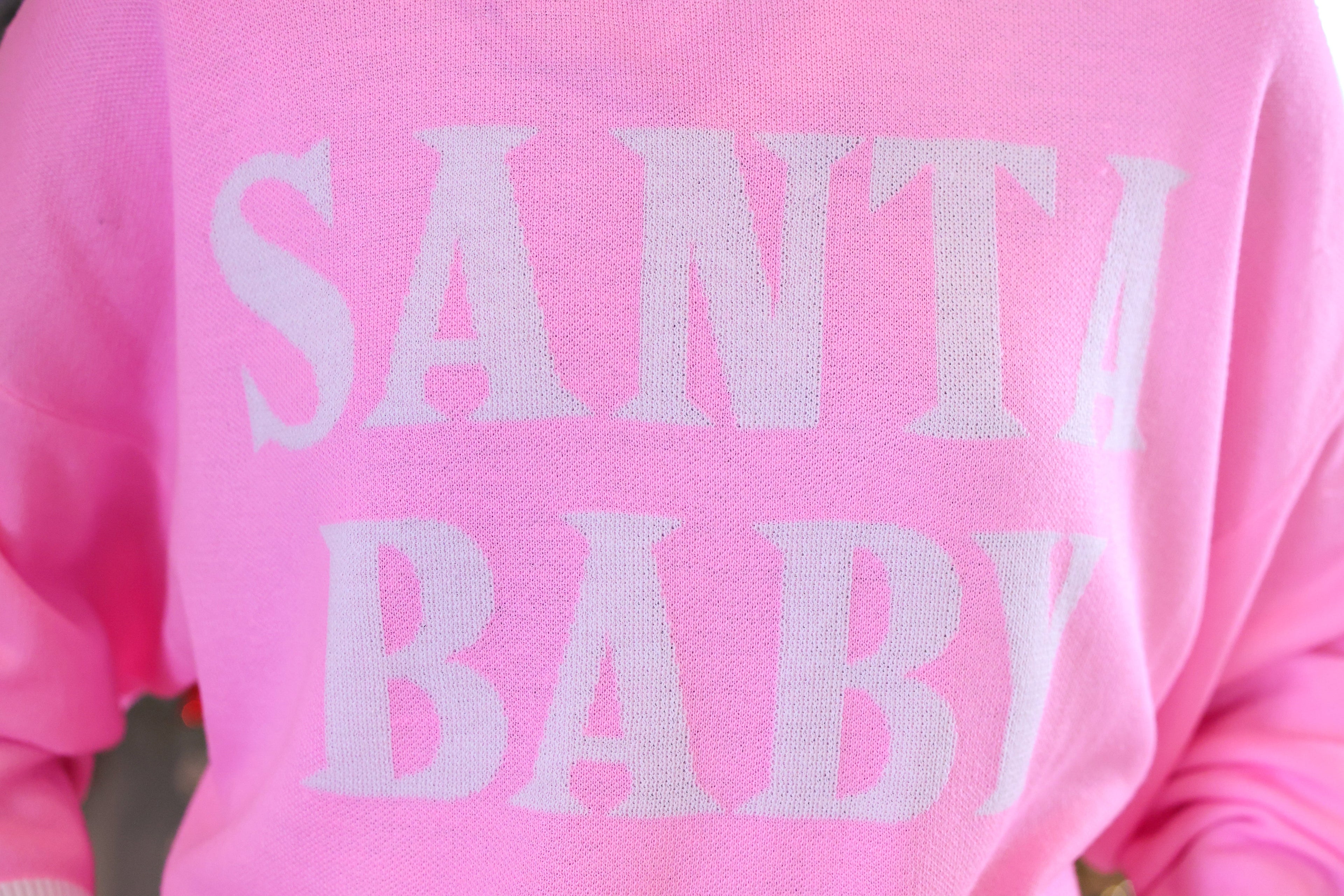 PREORDER: Pink Santa Baby Jacquard Knit Sweater by Jess Lea (ETA: September)