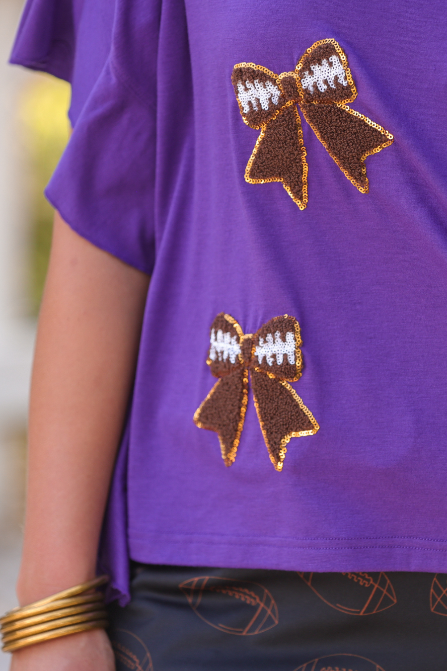 PREORDER: Sideline Sparkle Ruffle Top / Purple by Jess Lea (ETA: July)