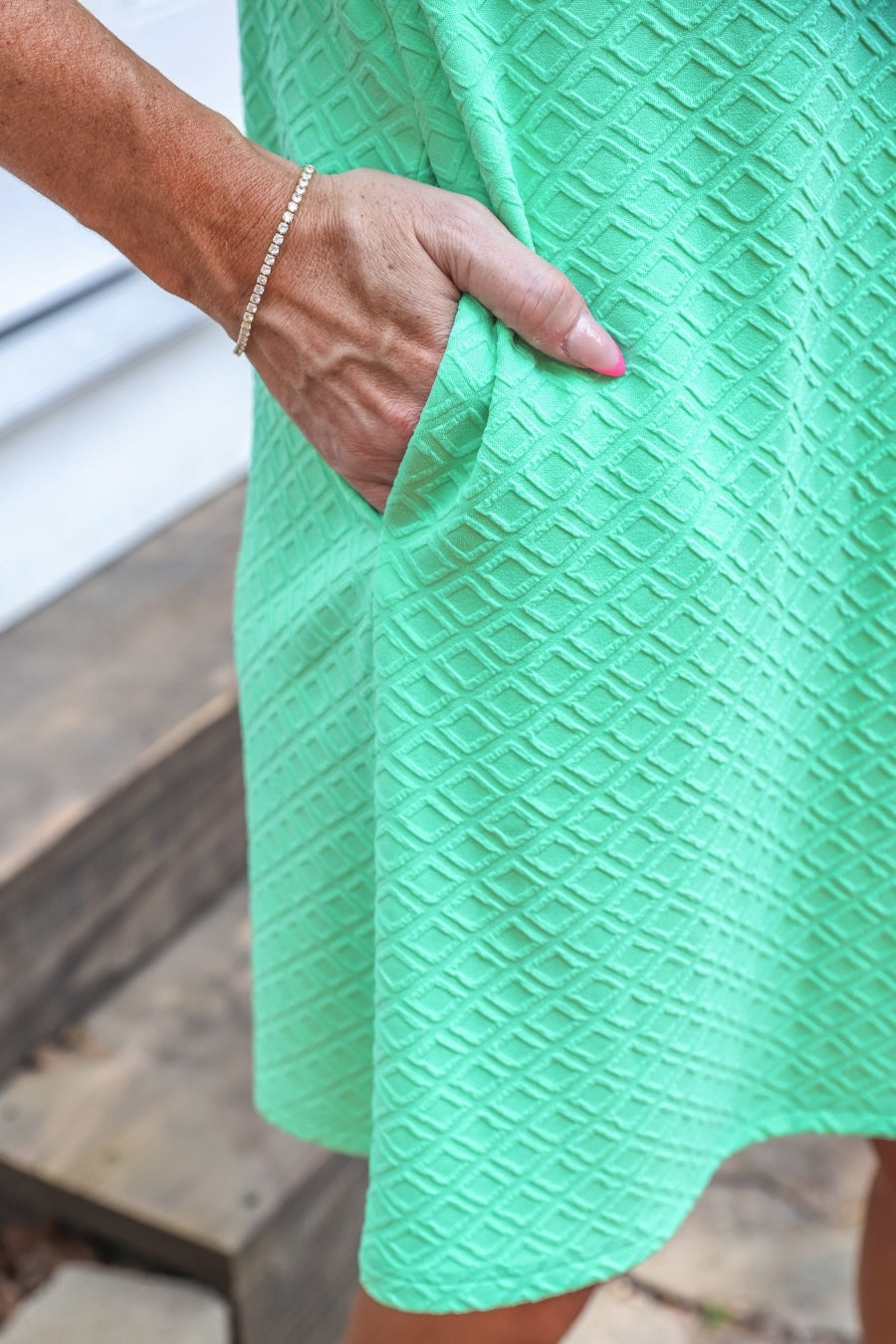 PREORDER: Ezra Textured Zipper Dress / Spearmint by Jess Lea (ETA: Late February/Early March)