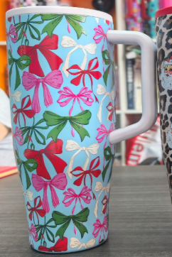 PREORDER: Jingle Bows Sleek Tumbler by Jess Lea (ETA September)