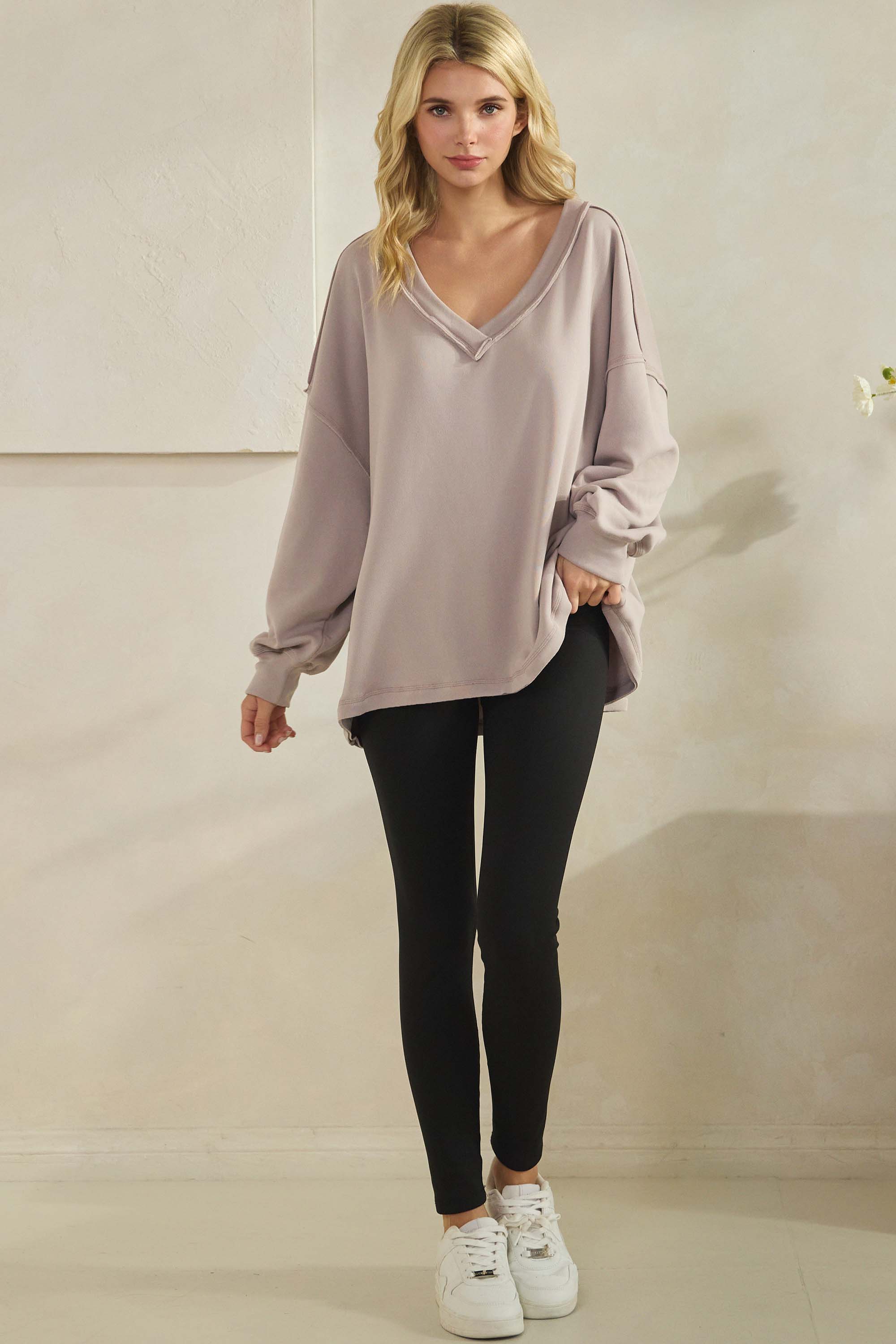 Lavender Skies V-Neck Tunic by Yelete / Array (Ships 2-3 weeks) - BFF Here