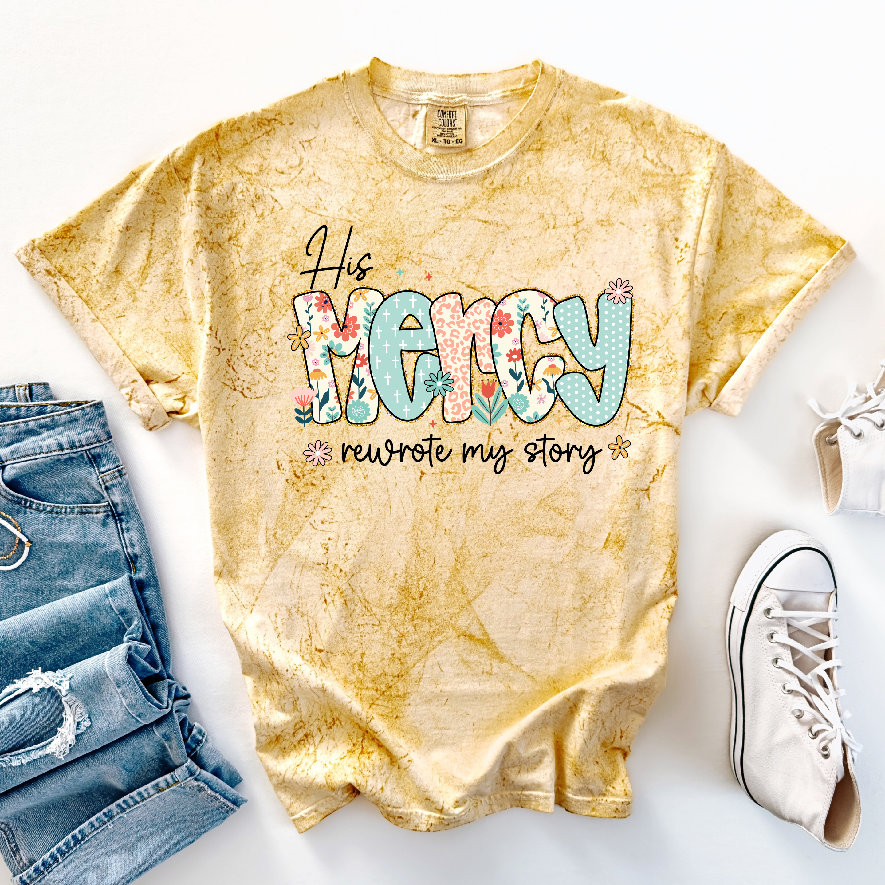 His Mercies Graphic Tee by FestiviTees (Ships 2-3 weeks) - BFF Here