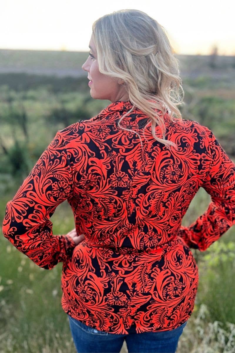 Tailgate Party Pullover Orange & Black by Sterling Kreek - BFF Here