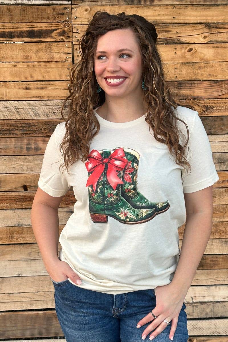 All I Want For Christmas Is Boots Tee by Sterling Kreek