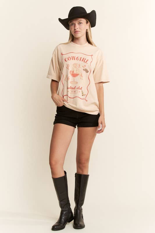 Cowgirl Cocktail Club Tee by Jade by Jane - BFF Here